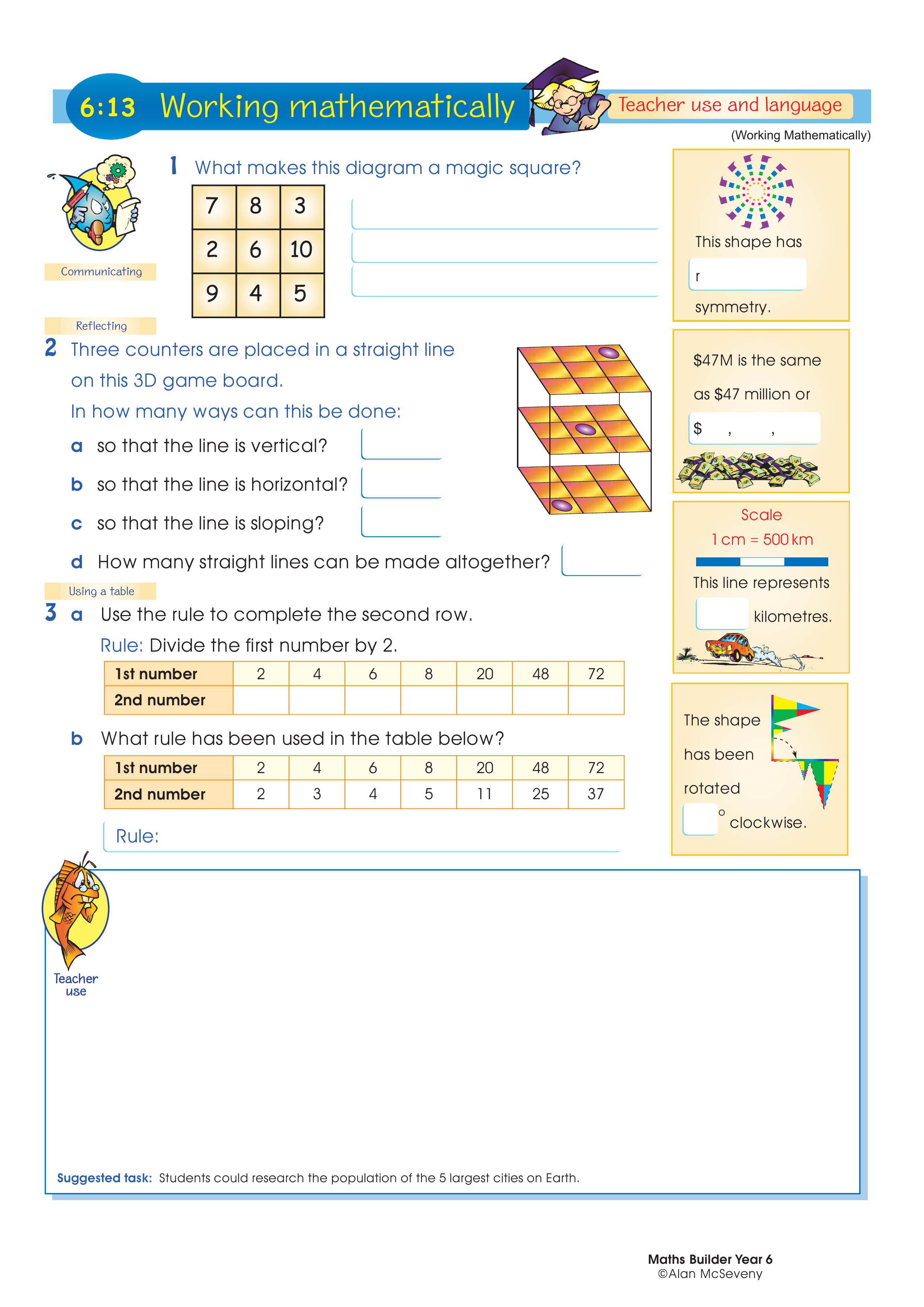 Working mathematically (and language) — worksheet preview
