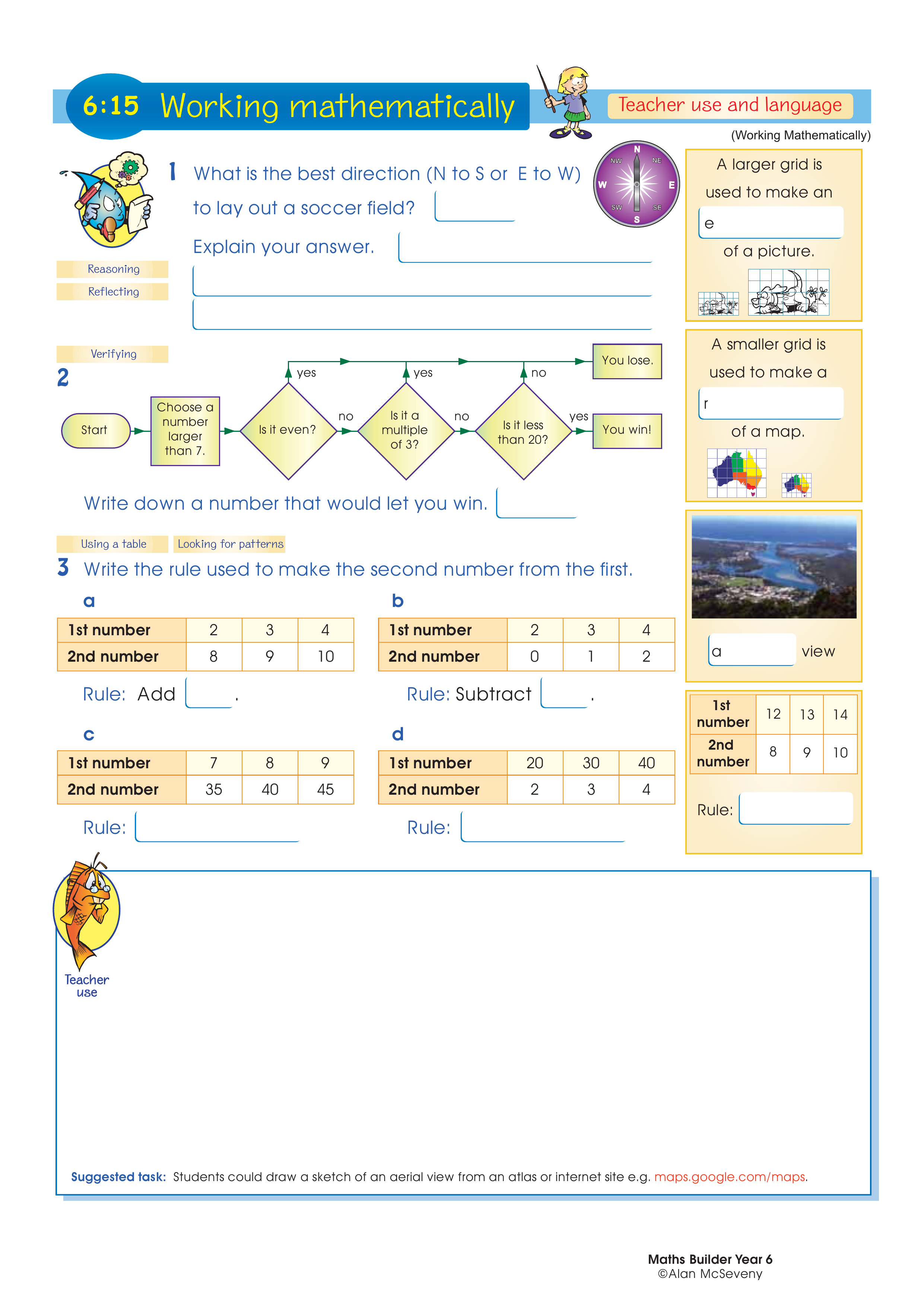 Working mathematically (and language) — worksheet preview