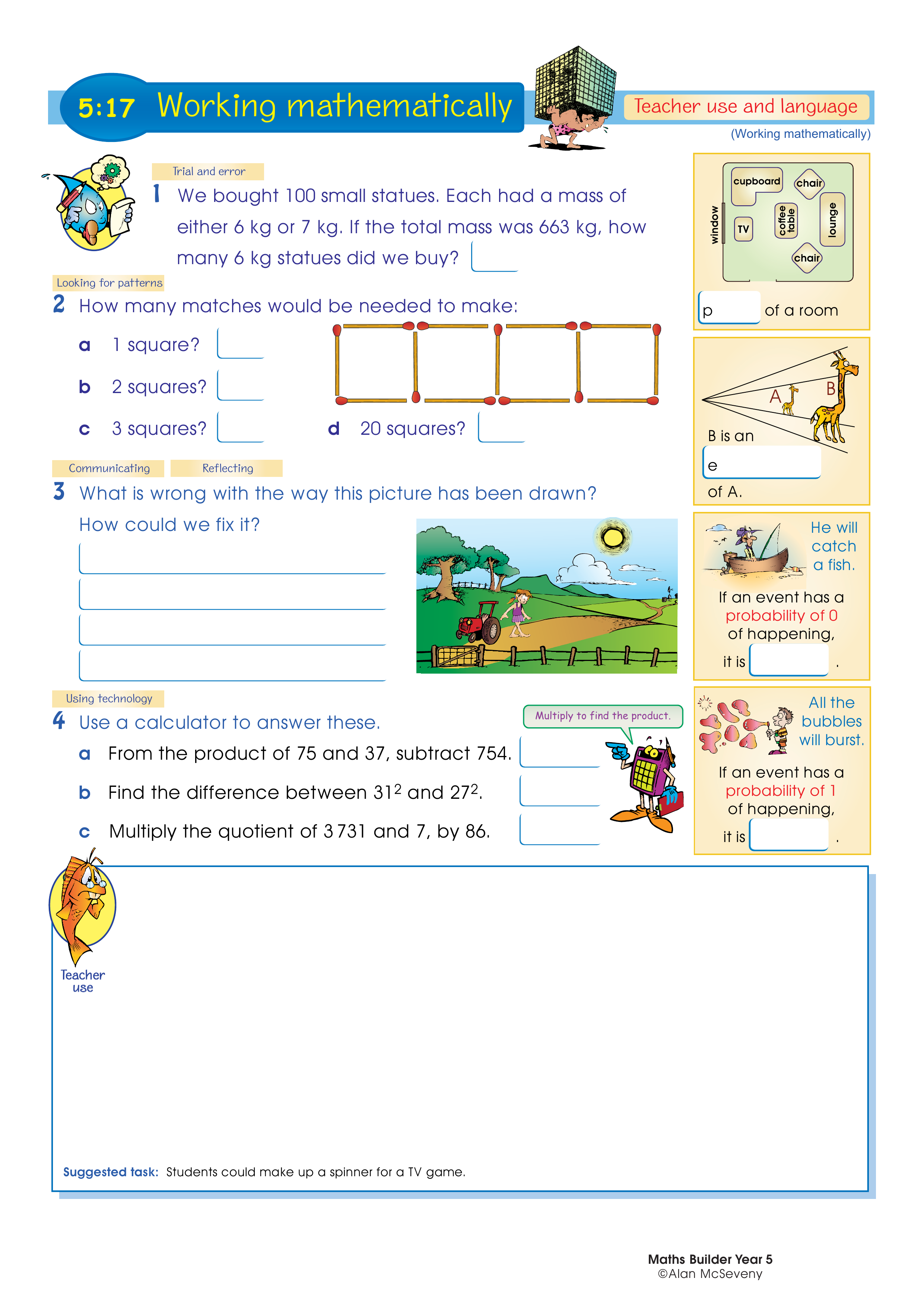 Working mathematically (and language) — worksheet preview