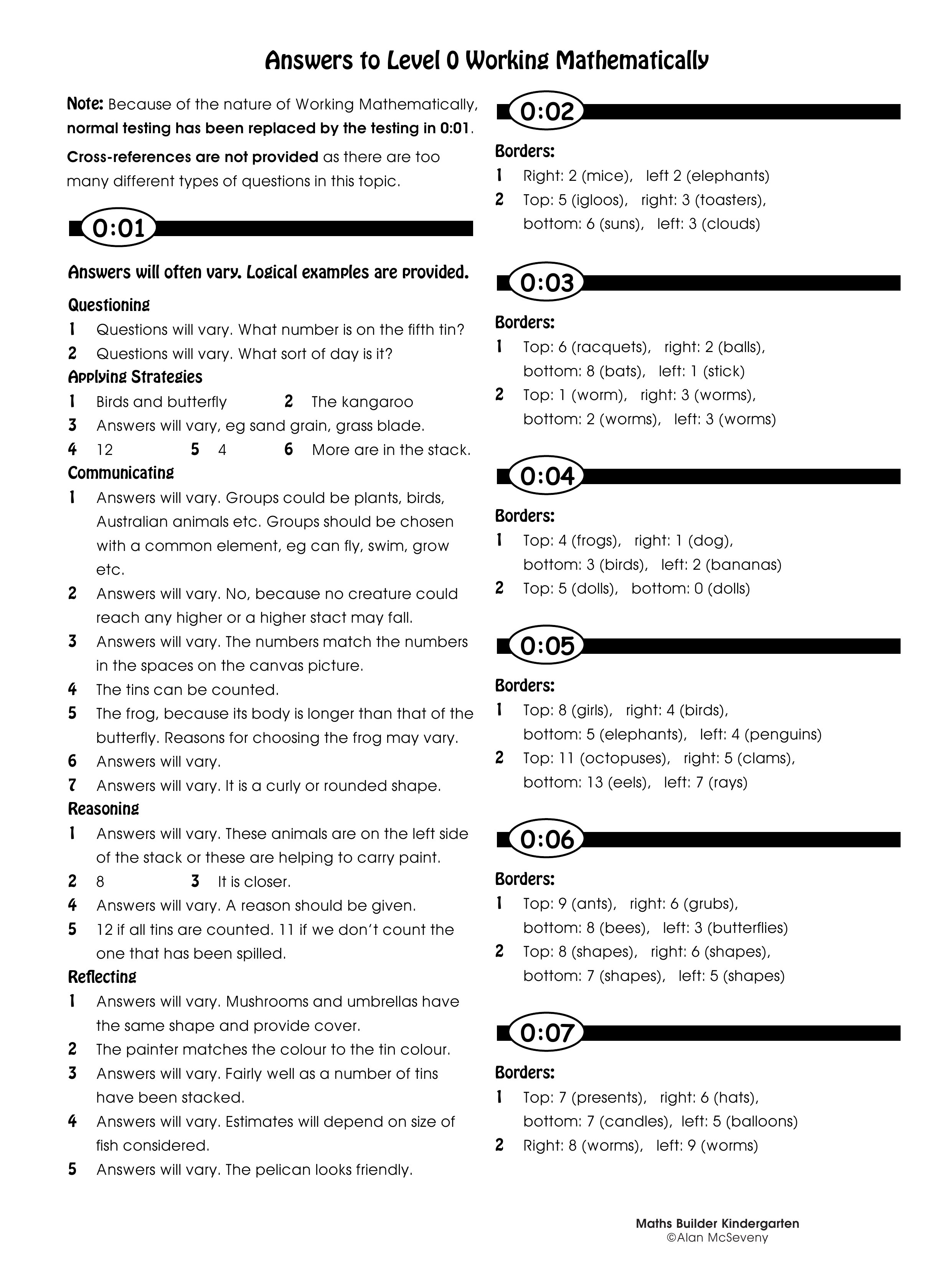 Answers — worksheet preview