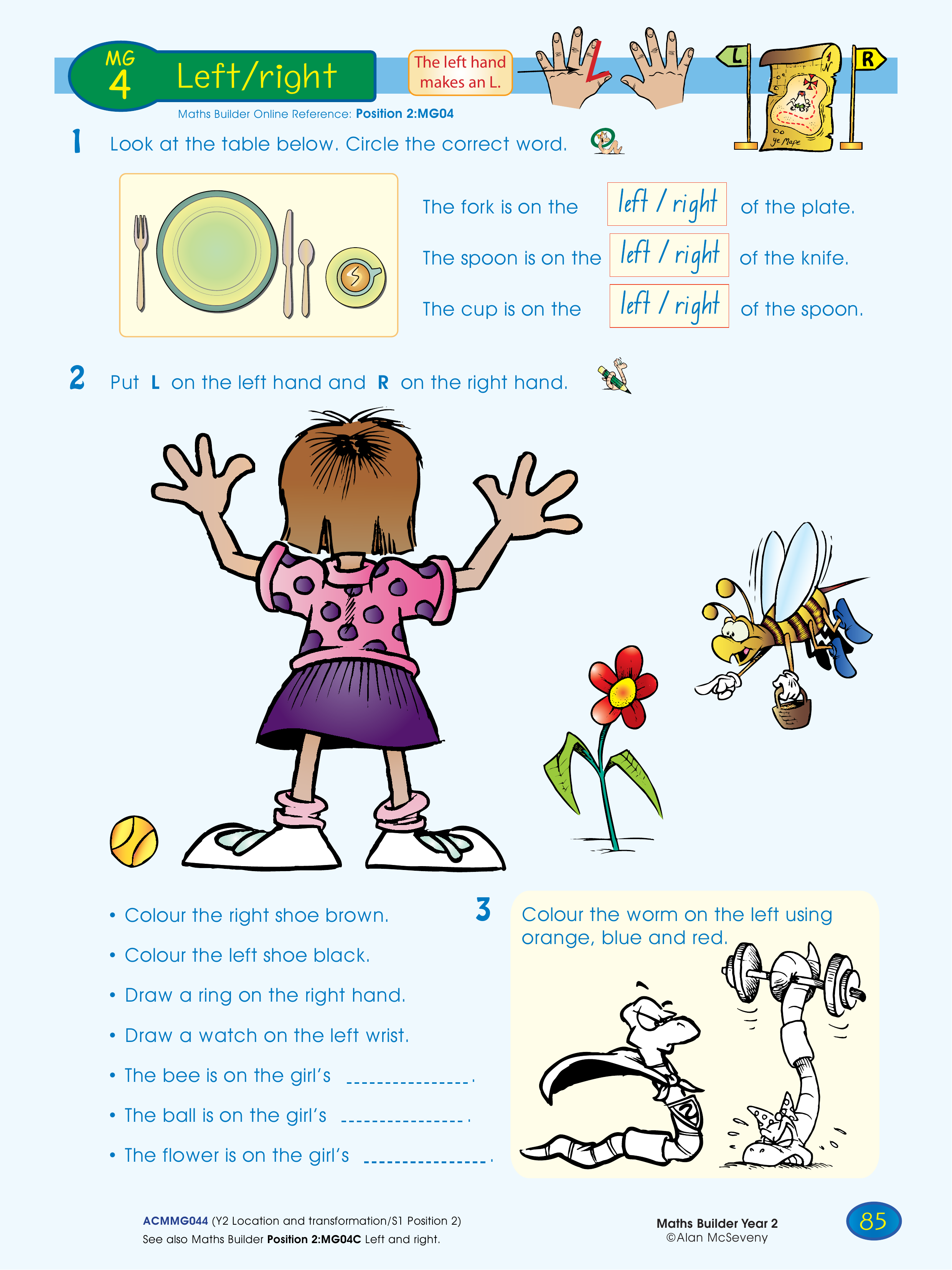 Left/right — worksheet preview