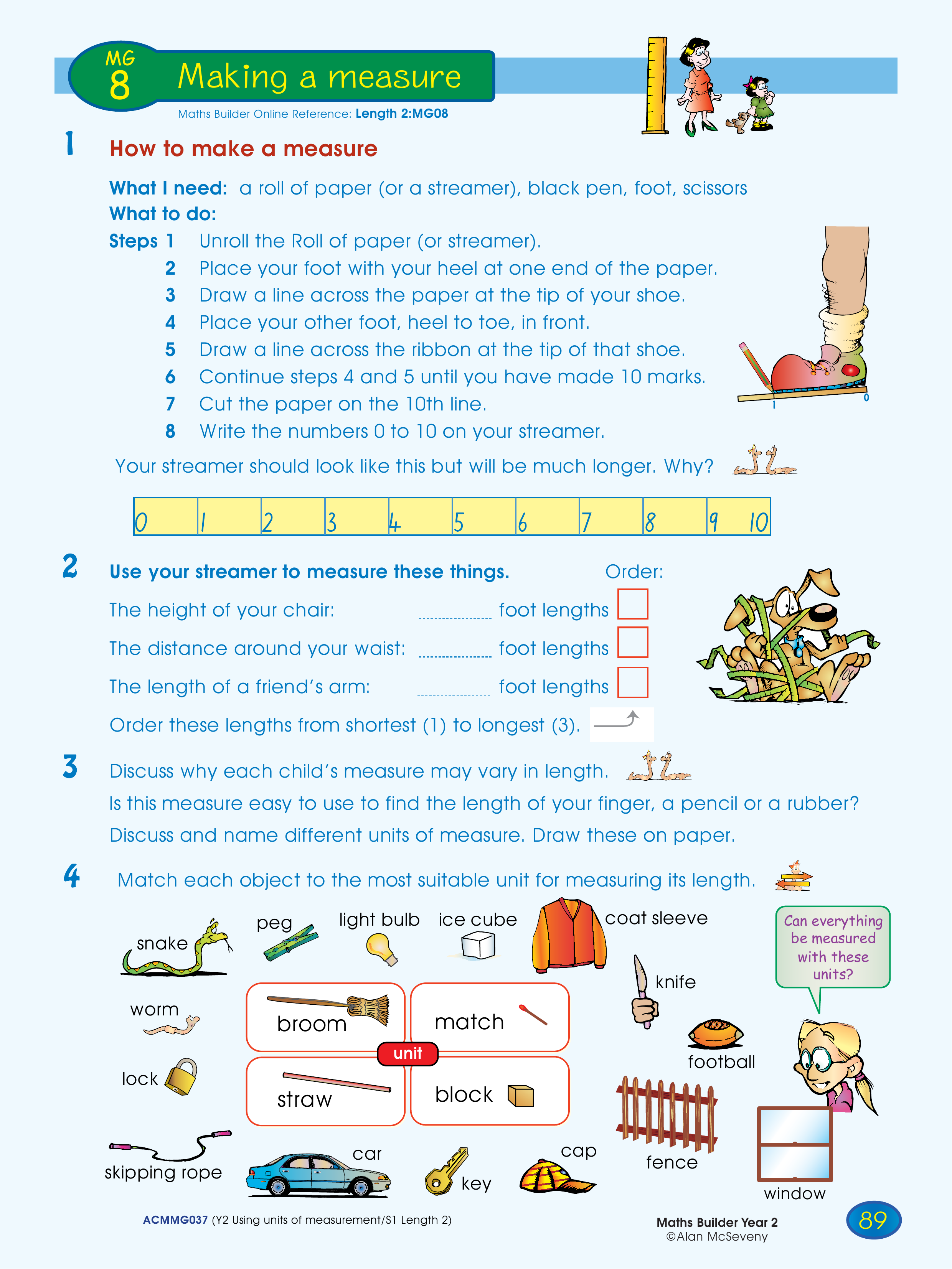 Making a measure — worksheet preview