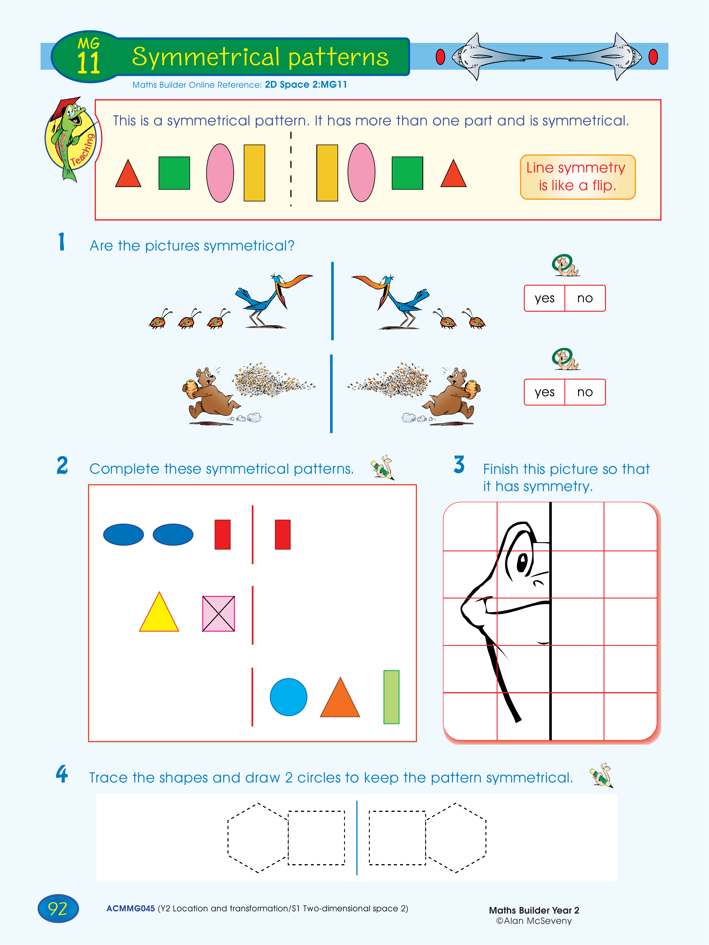Symmetrical patterns — worksheet preview