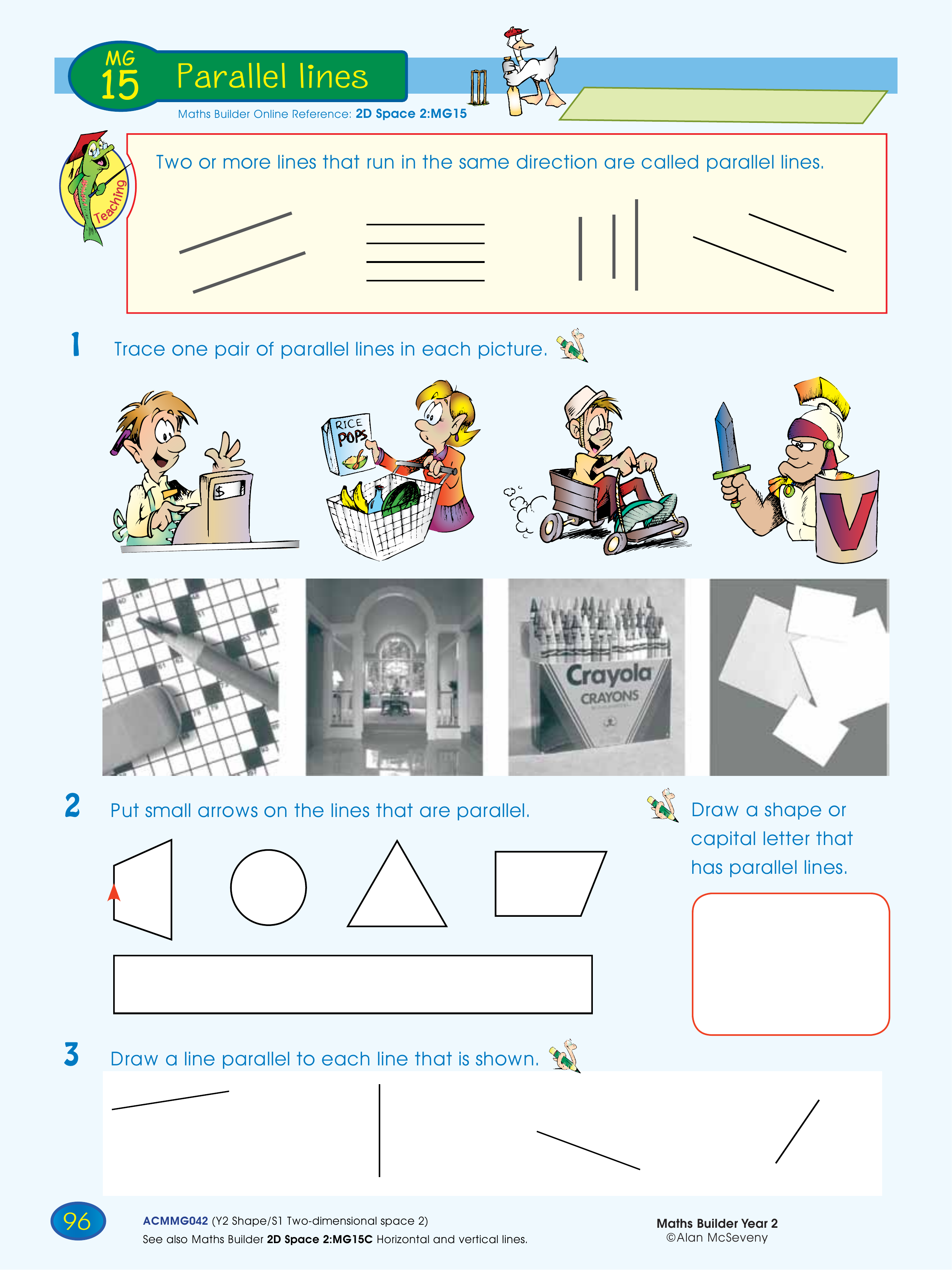 Parallel lines — worksheet preview