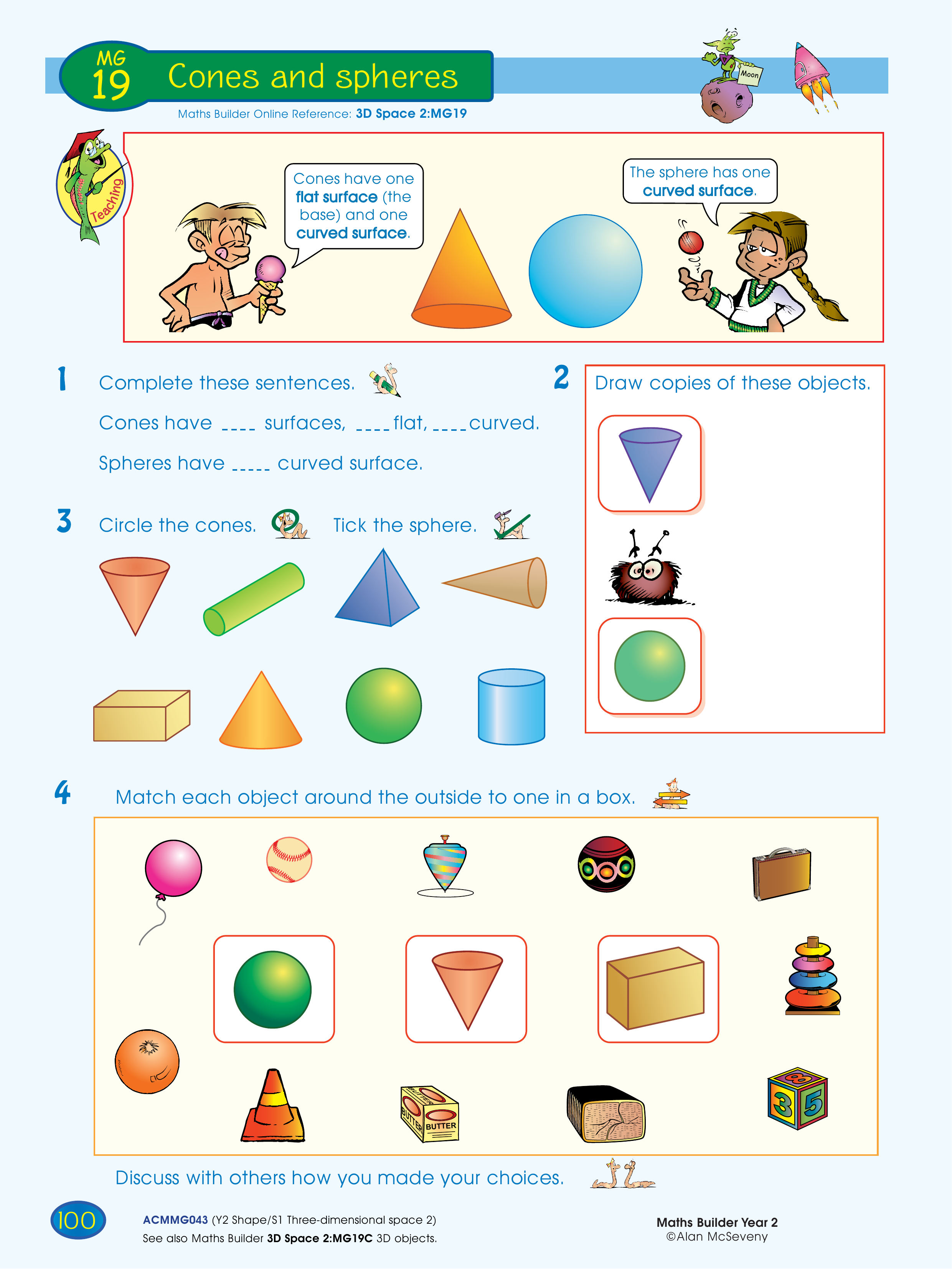 Cones and spheres — worksheet preview