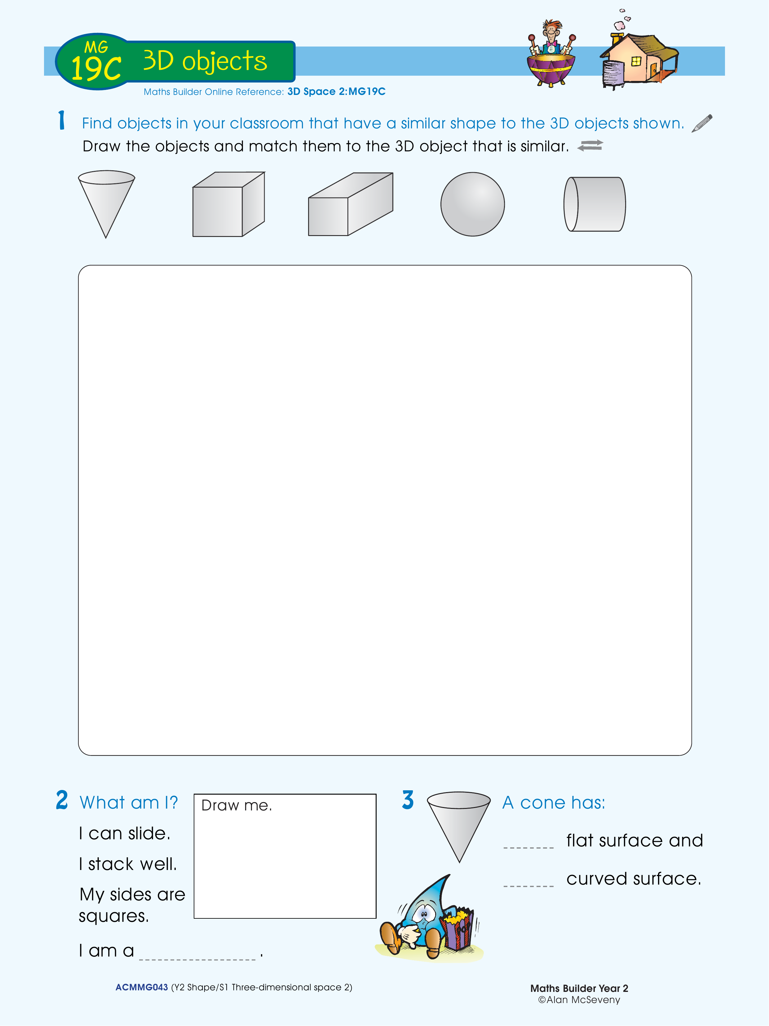 3D objects — worksheet preview