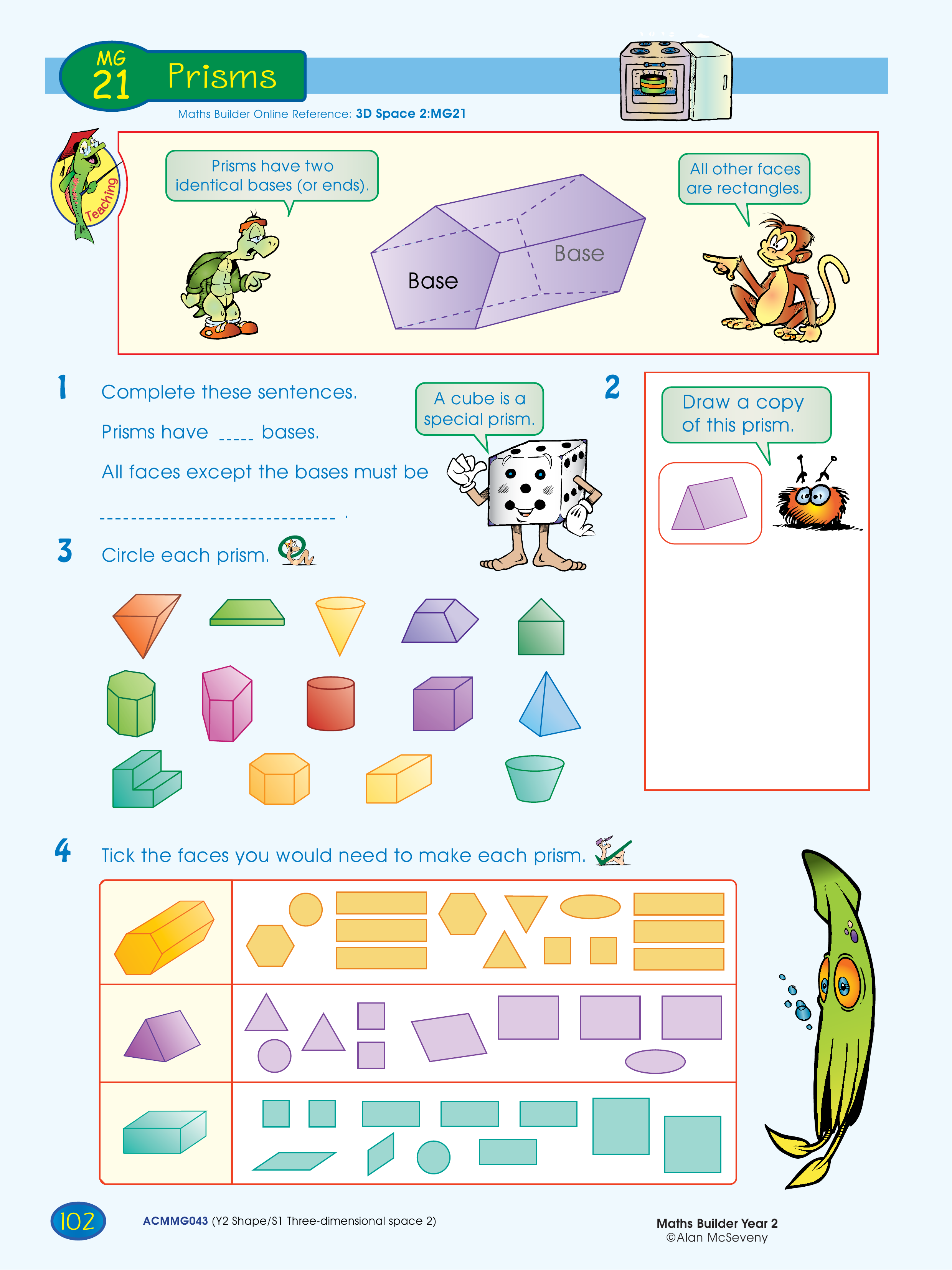 Prisms — worksheet preview