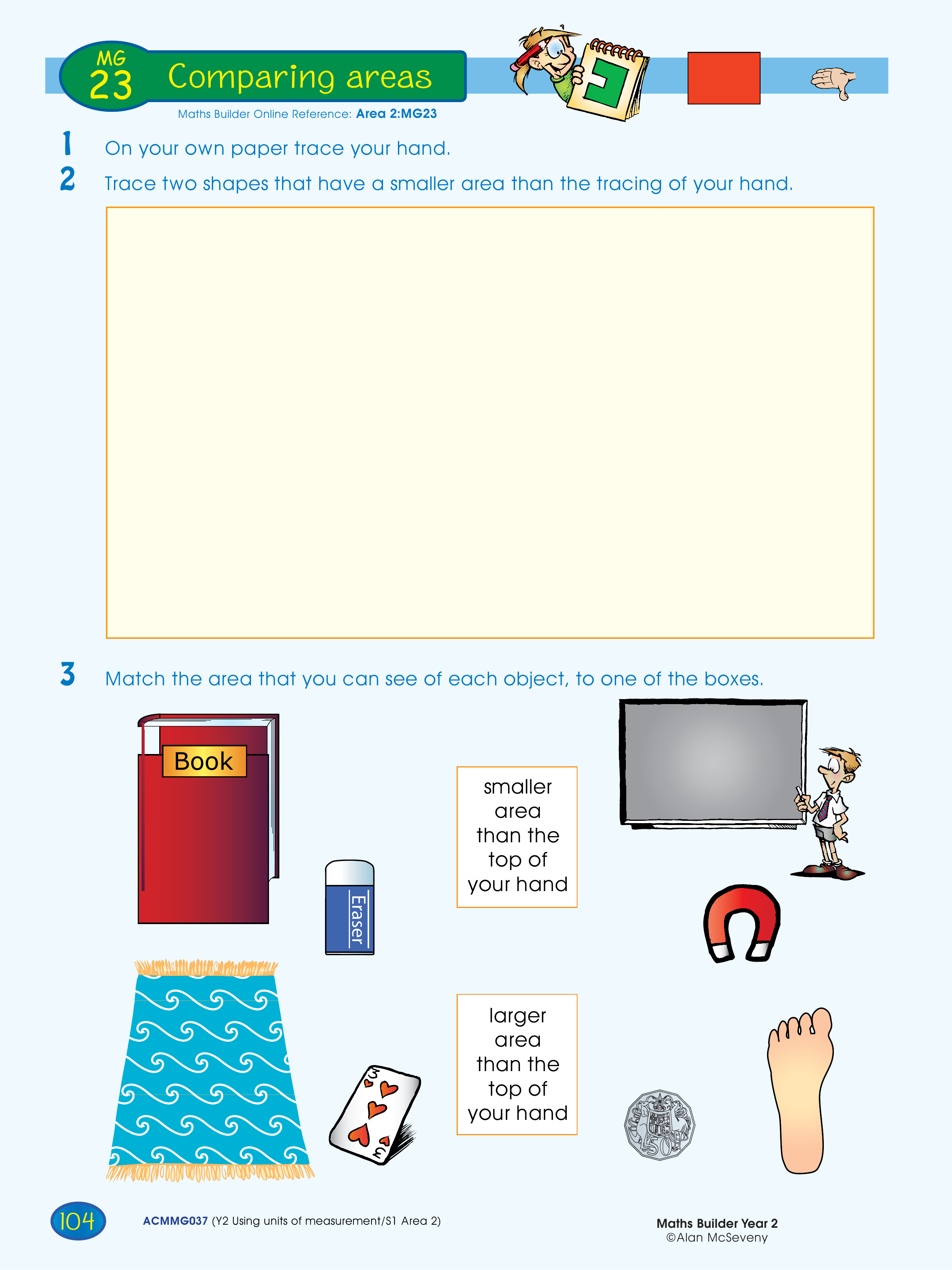 Comparing areas — worksheet preview