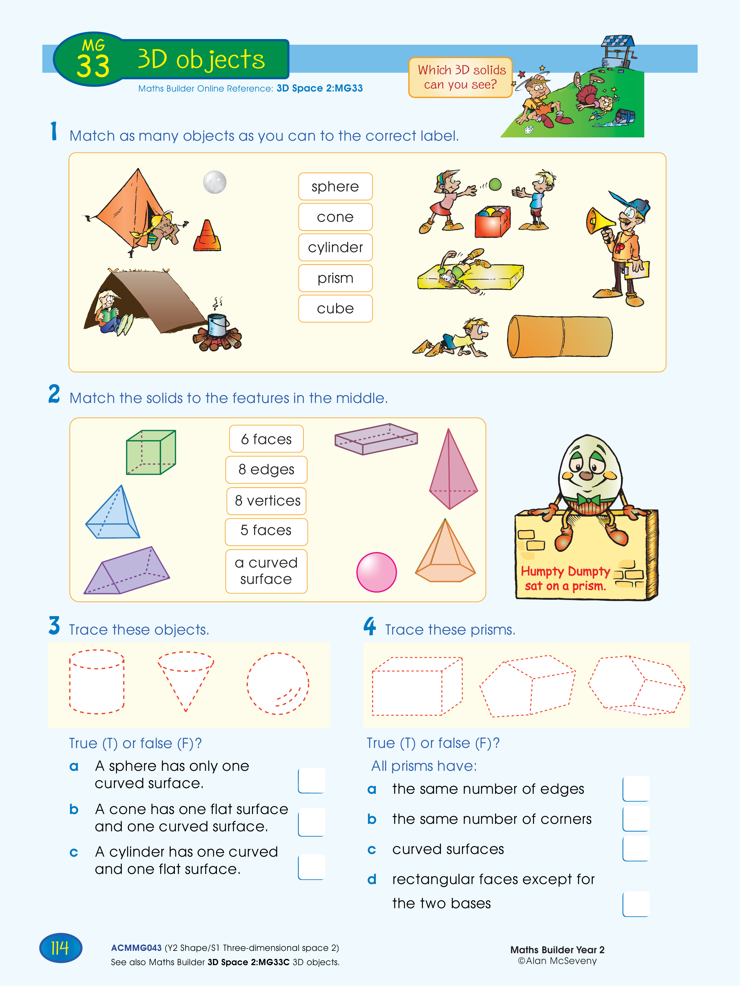 3D objects — worksheet preview