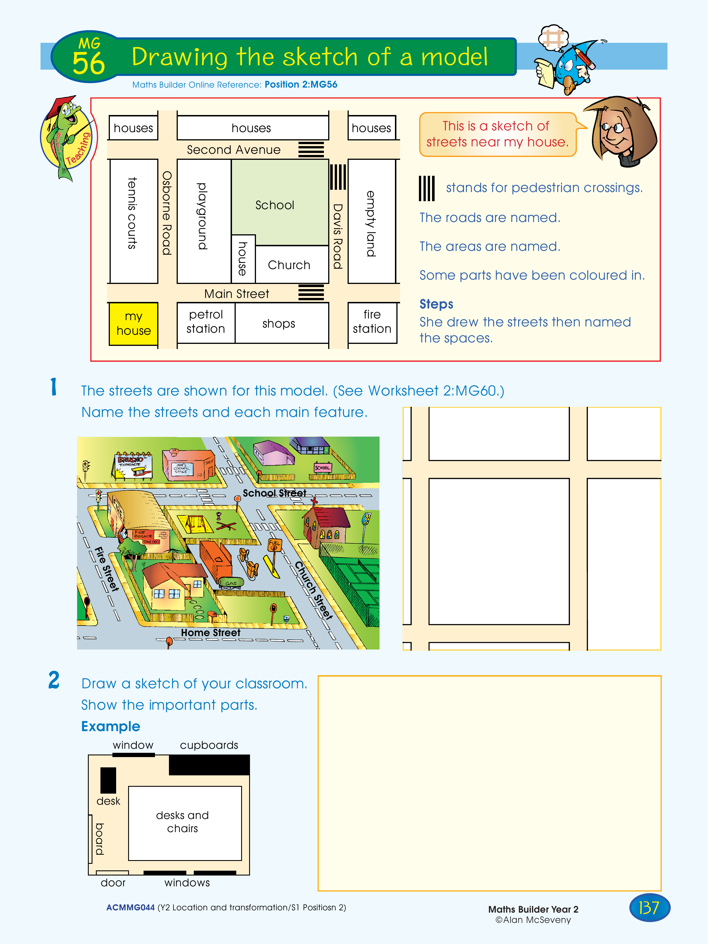Drawing the sketch of a model — worksheet preview