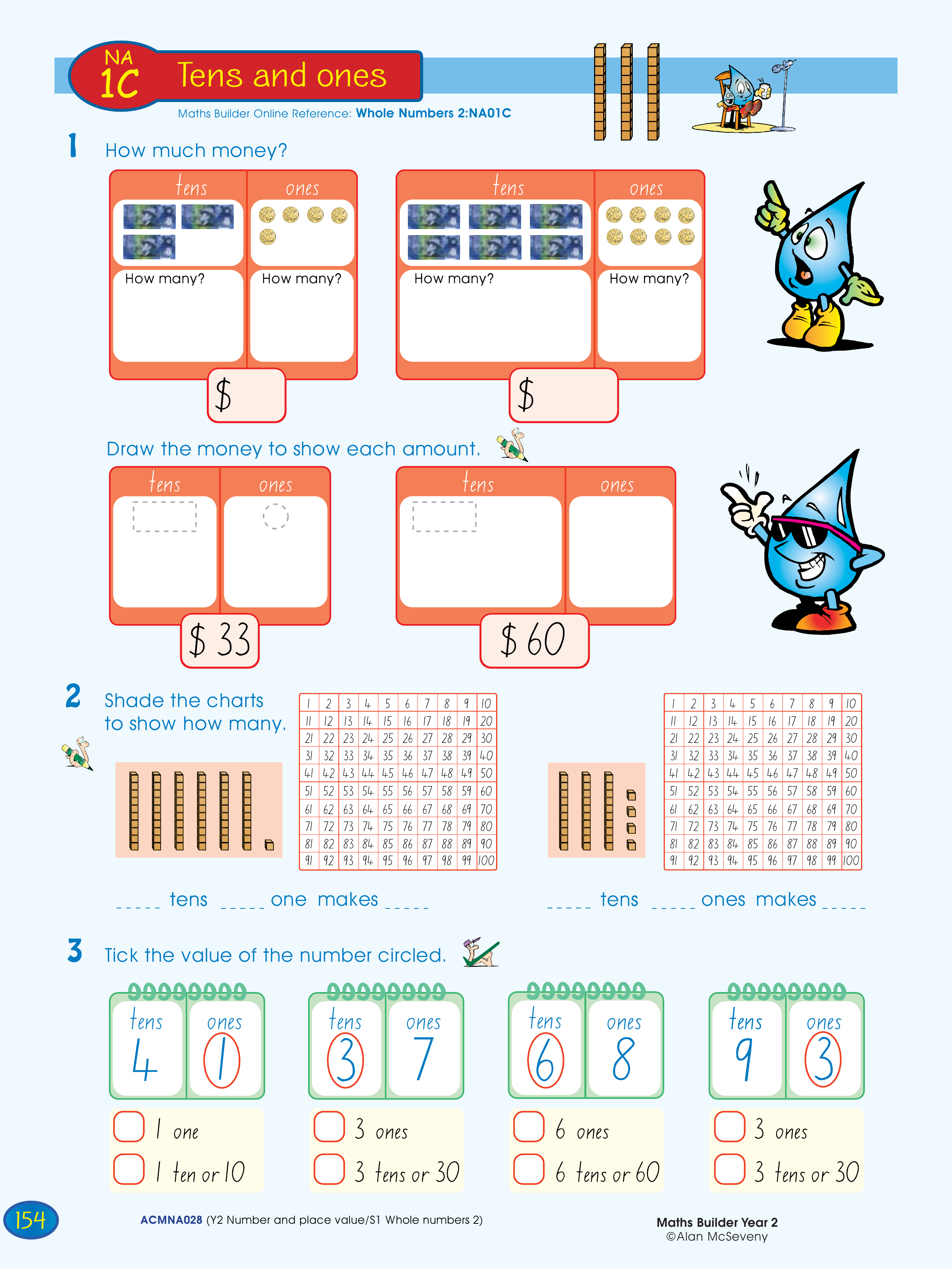 Tens and ones — worksheet preview