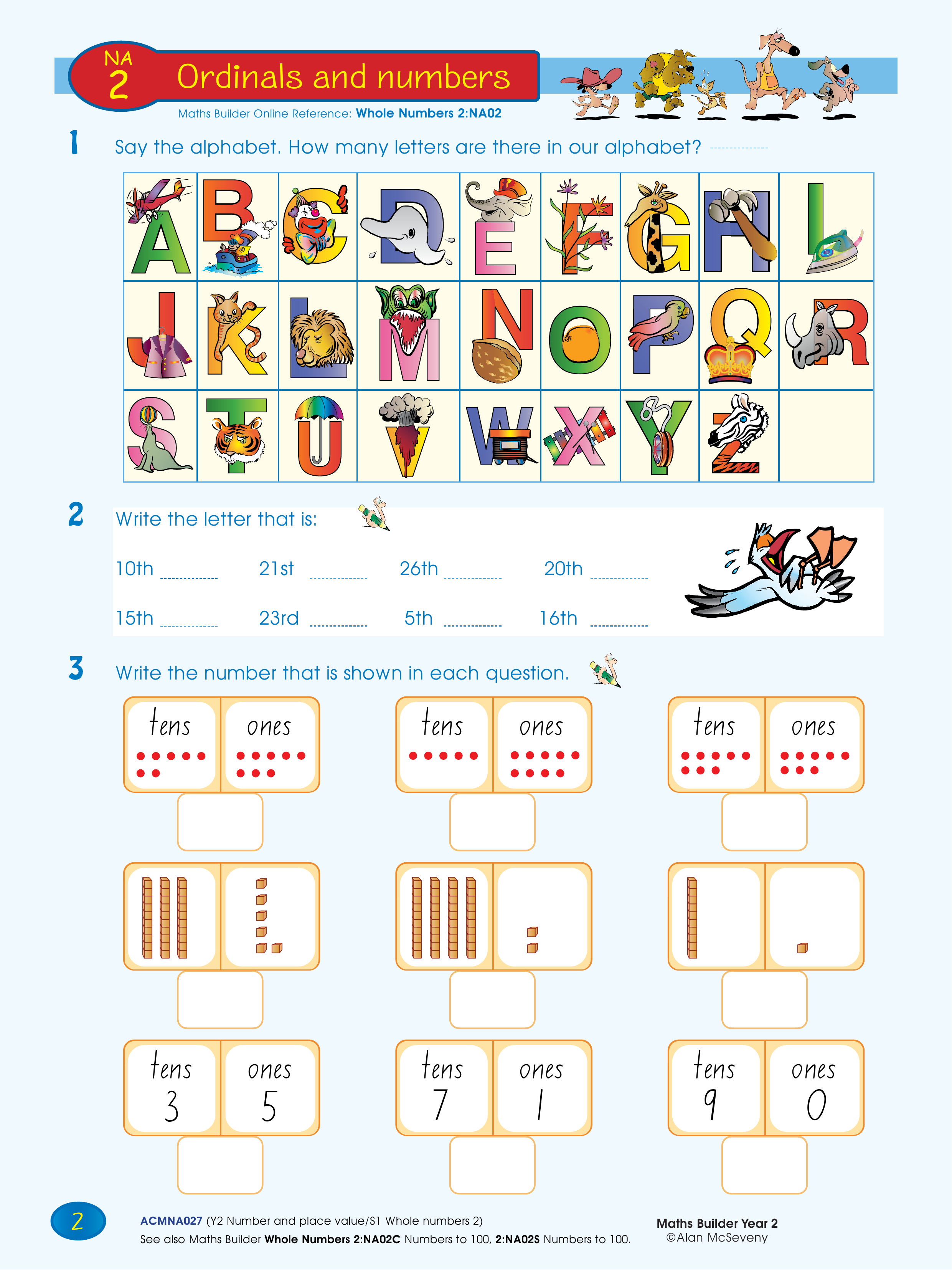 Ordinals and numbers — worksheet preview