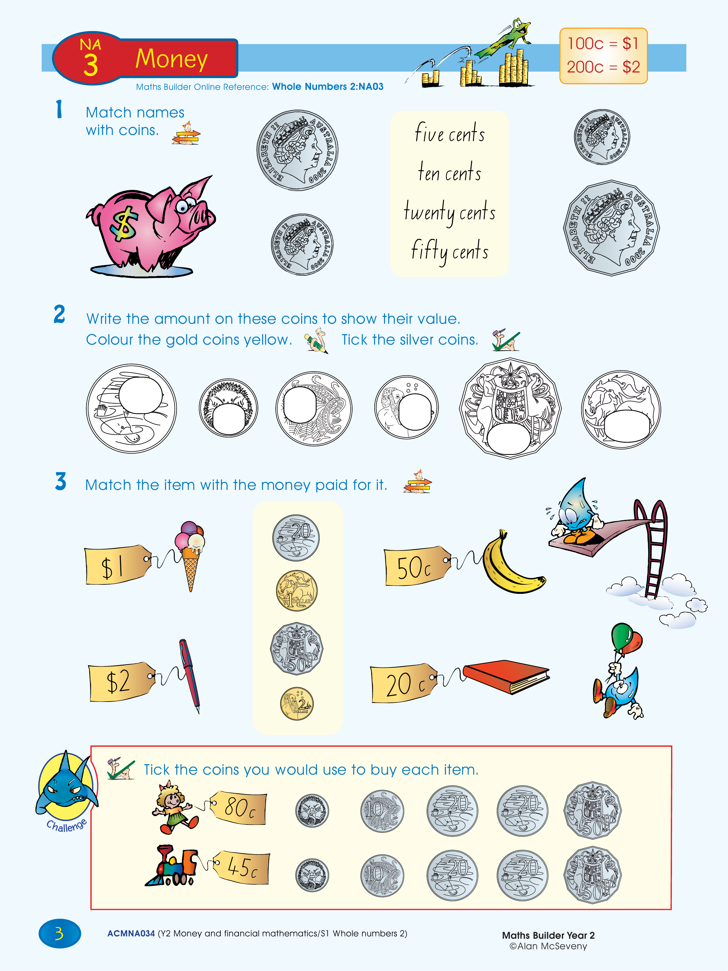 Money — worksheet preview