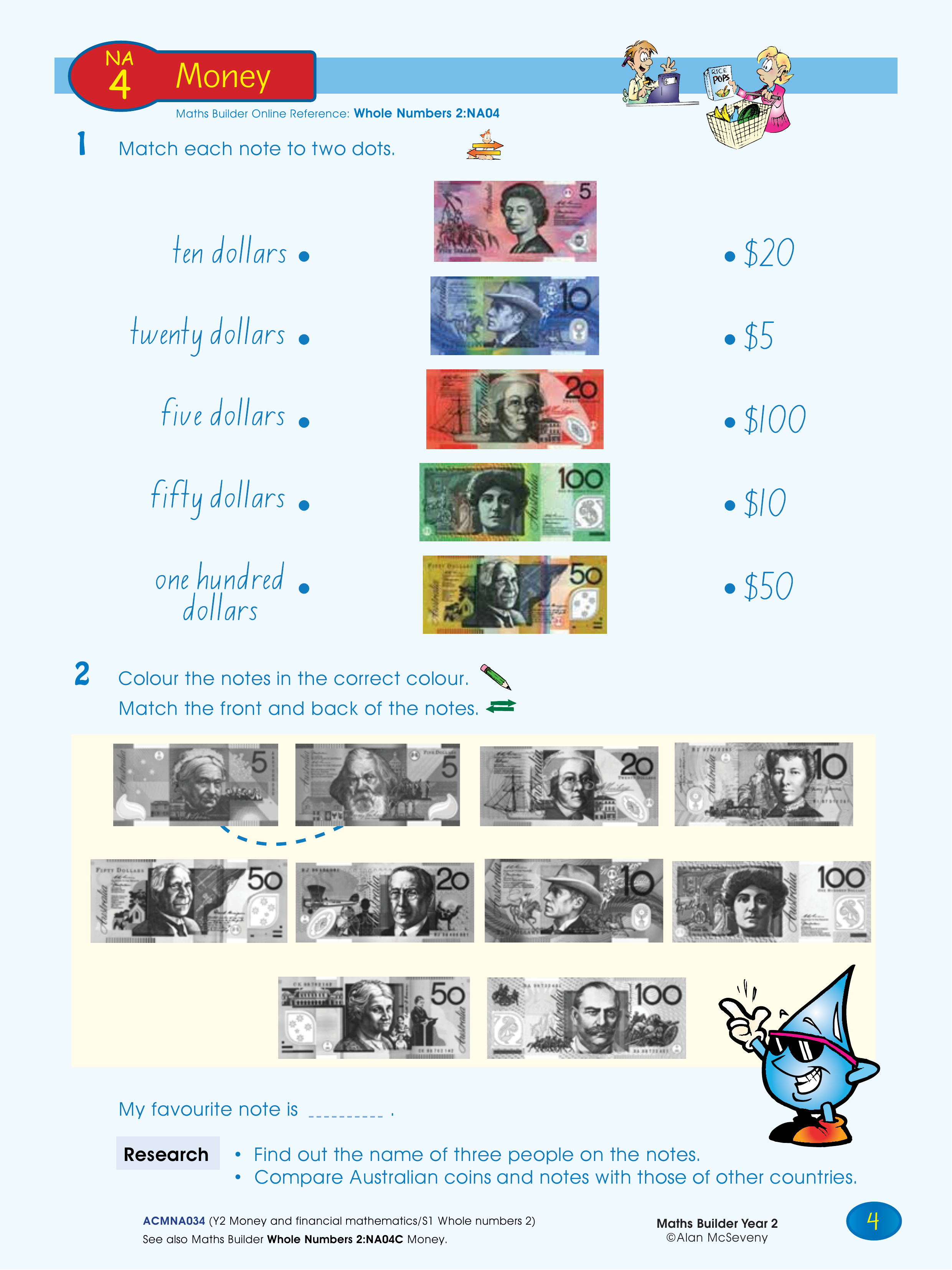 Money — worksheet preview