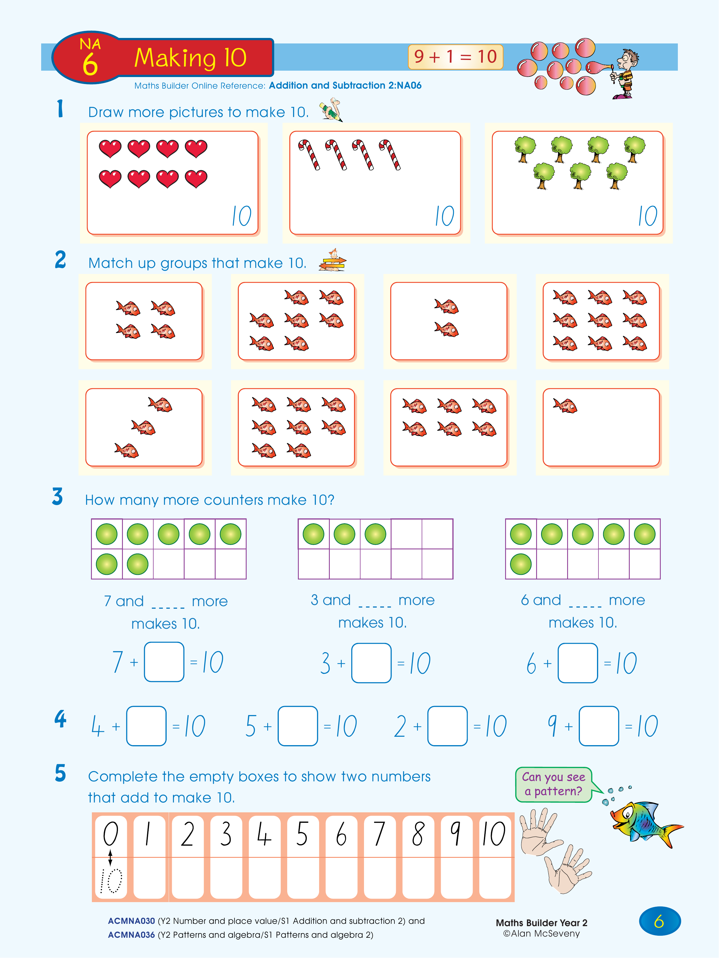 Making 10 — worksheet preview