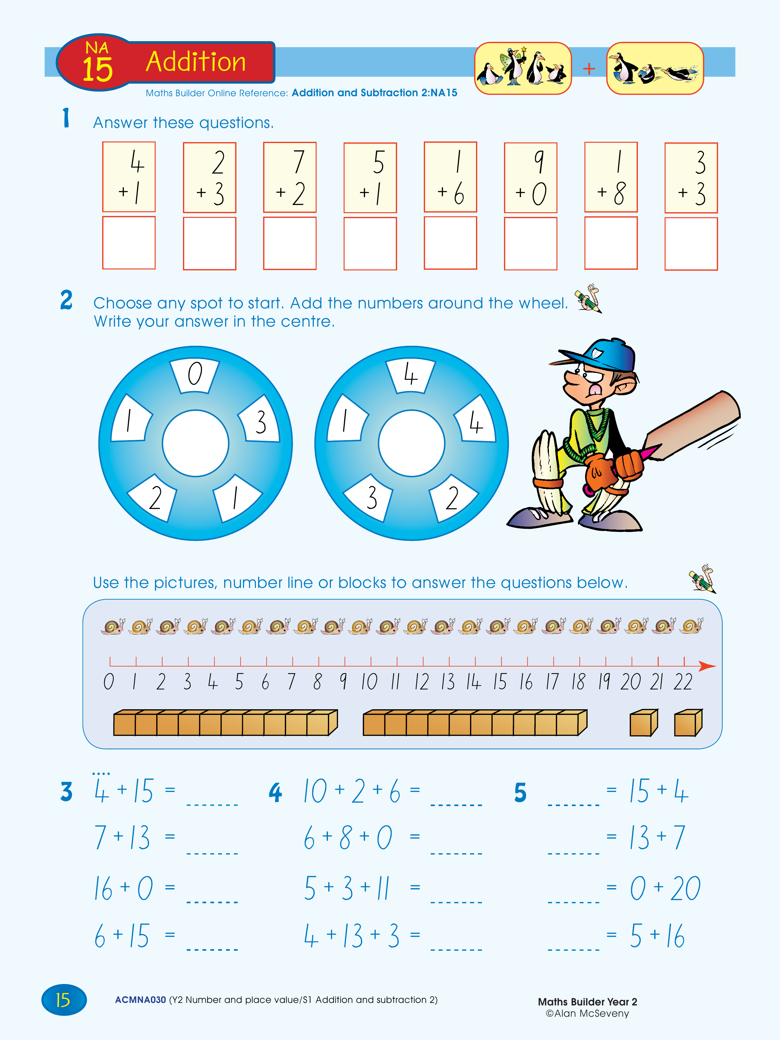 Addition — worksheet preview