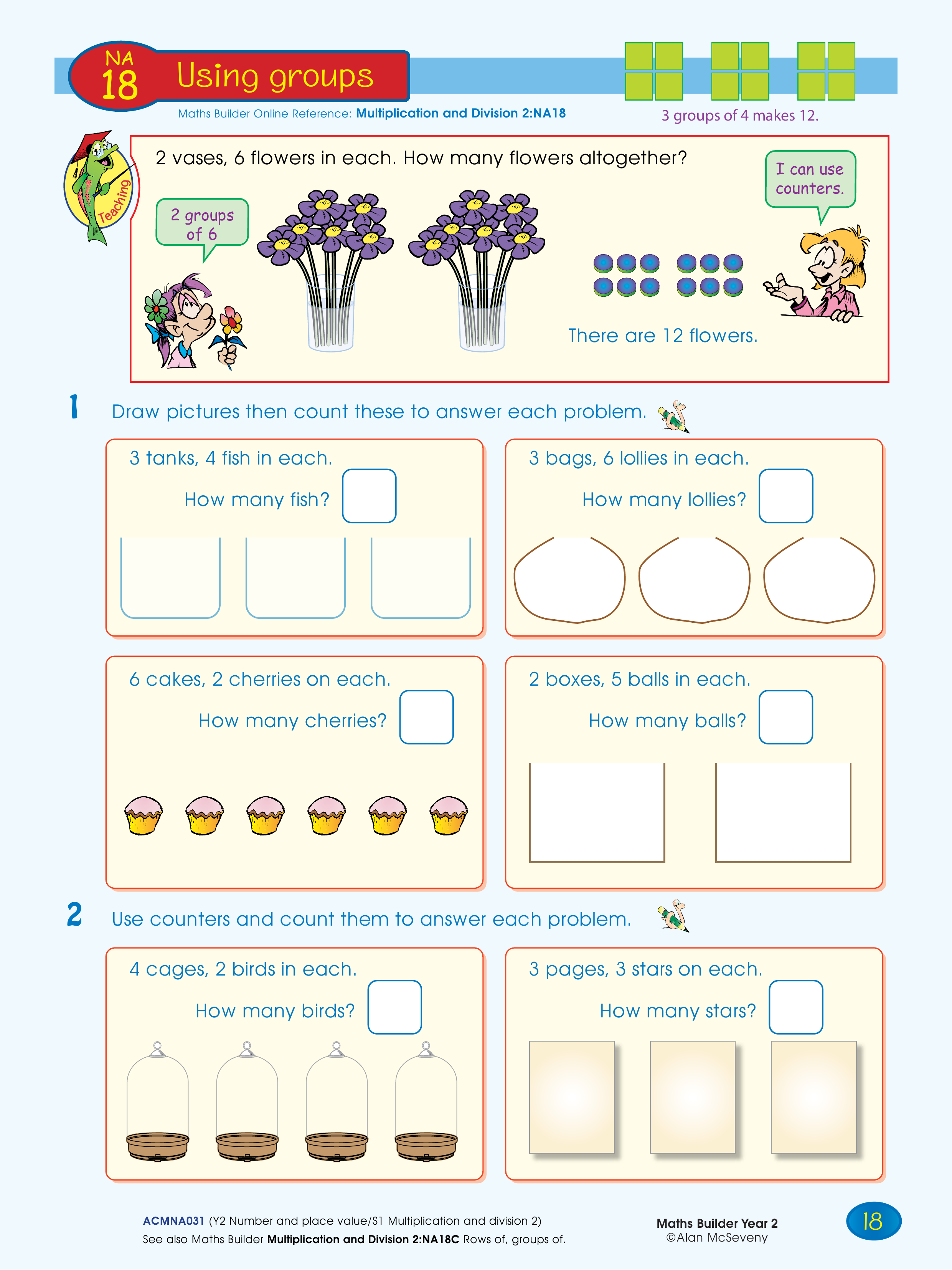 Using groups — worksheet preview