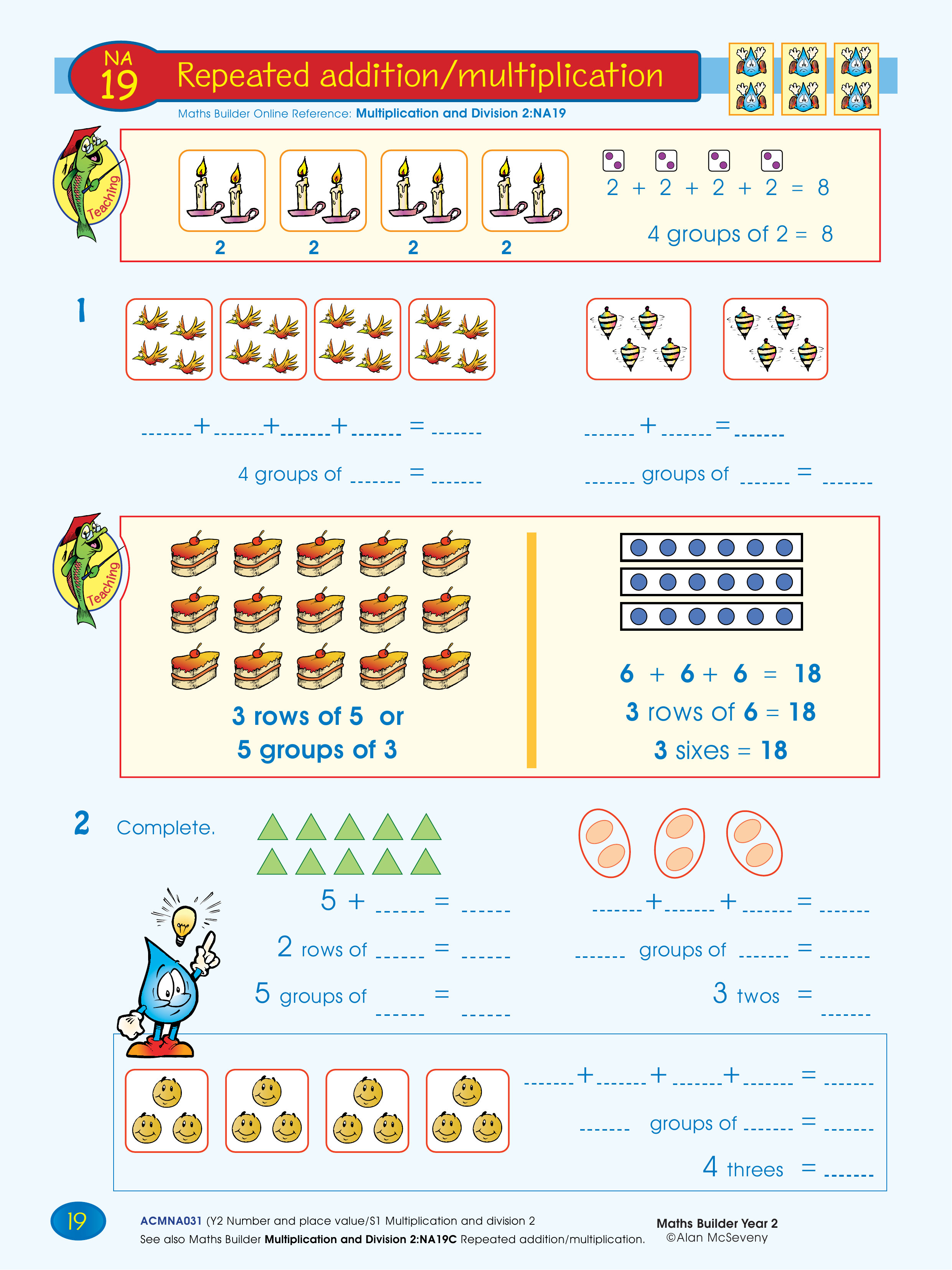 Repeated addition/multiplication — worksheet preview