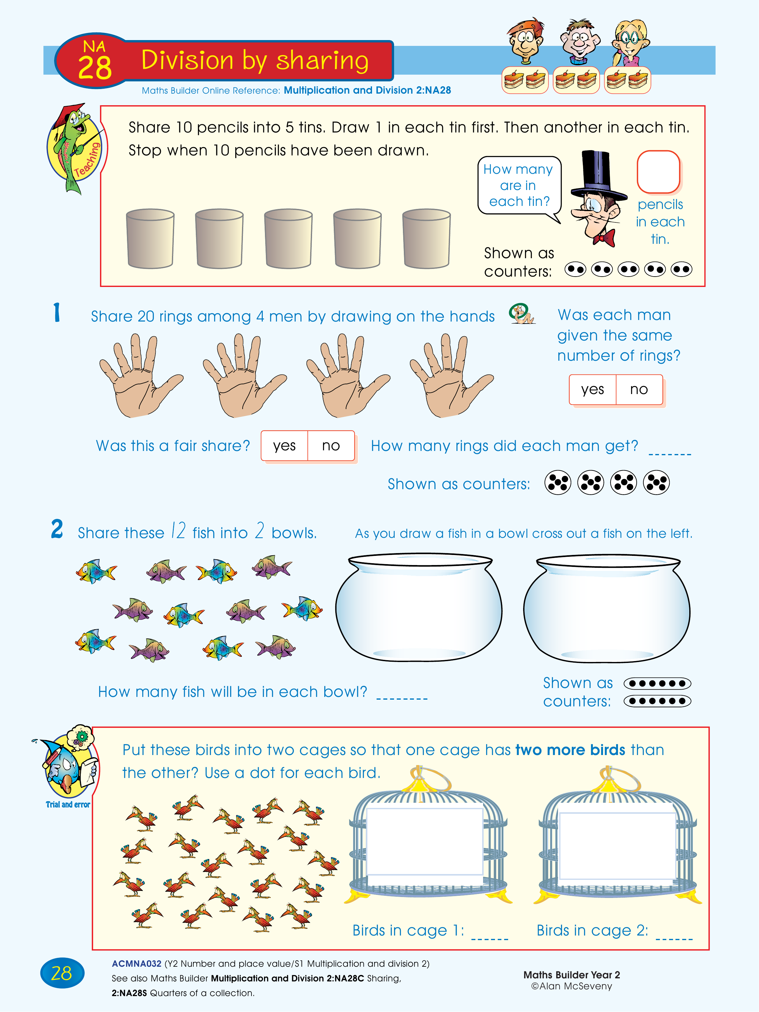 Division by sharing — worksheet preview