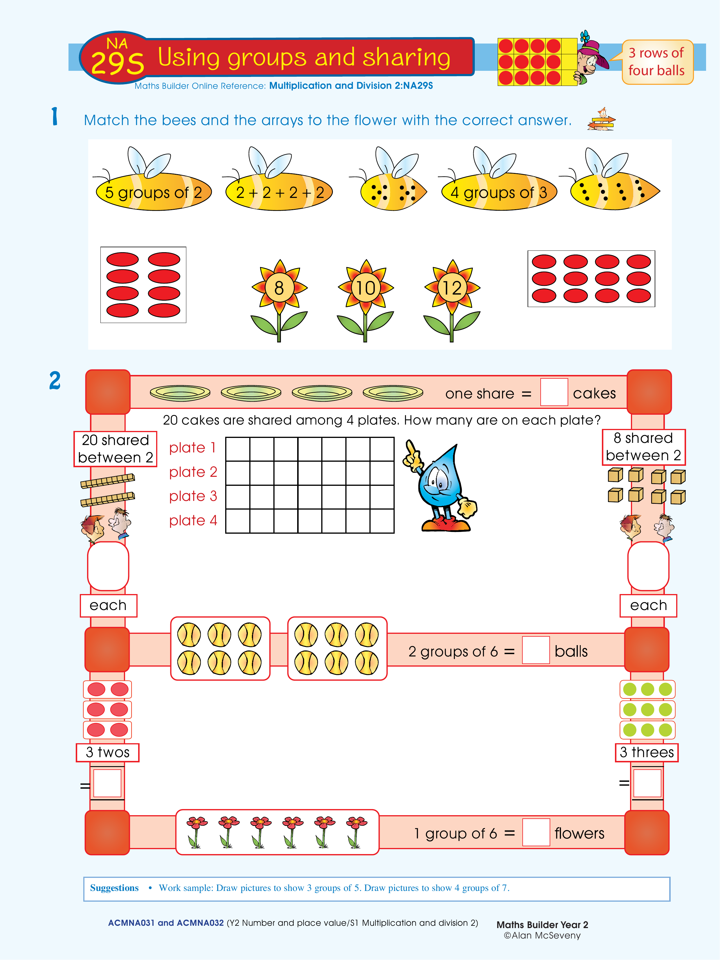 Using groups and sharing — worksheet preview