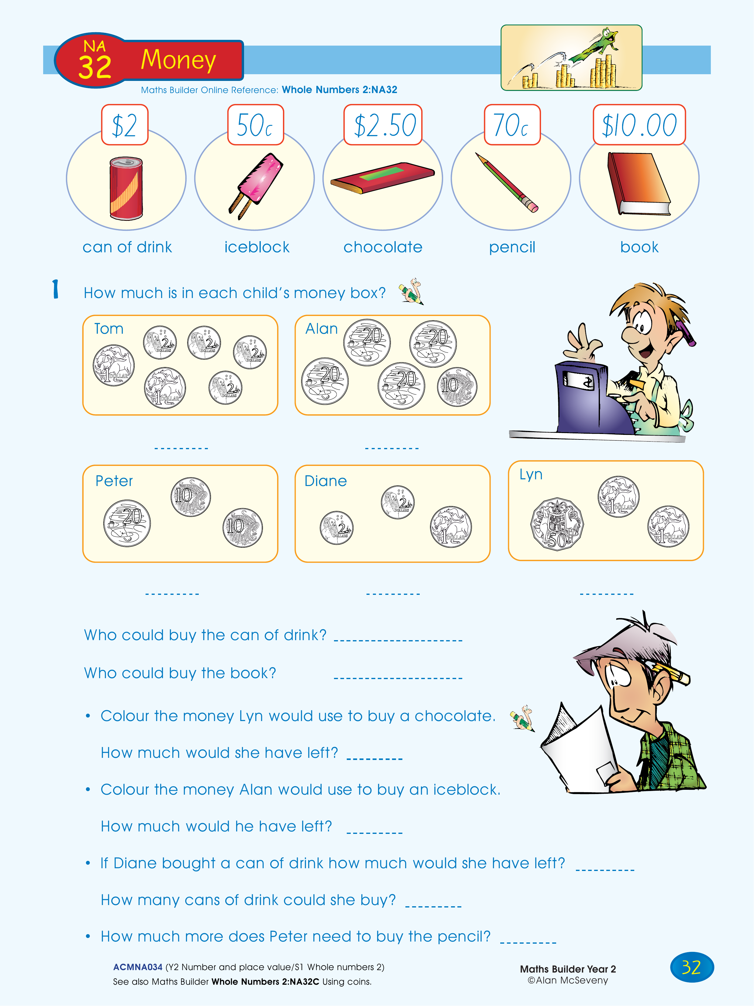 Money — worksheet preview