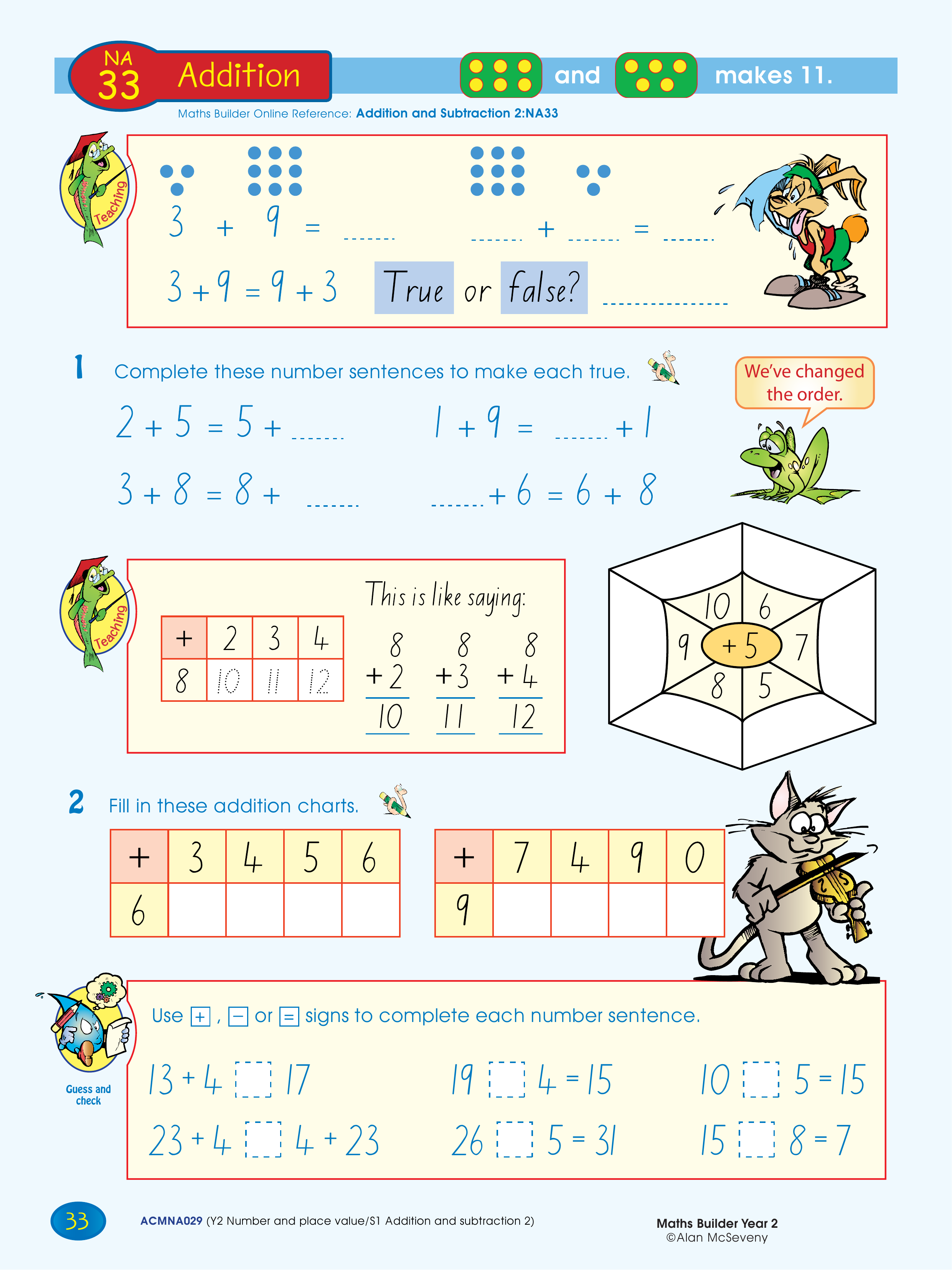 Addition — worksheet preview