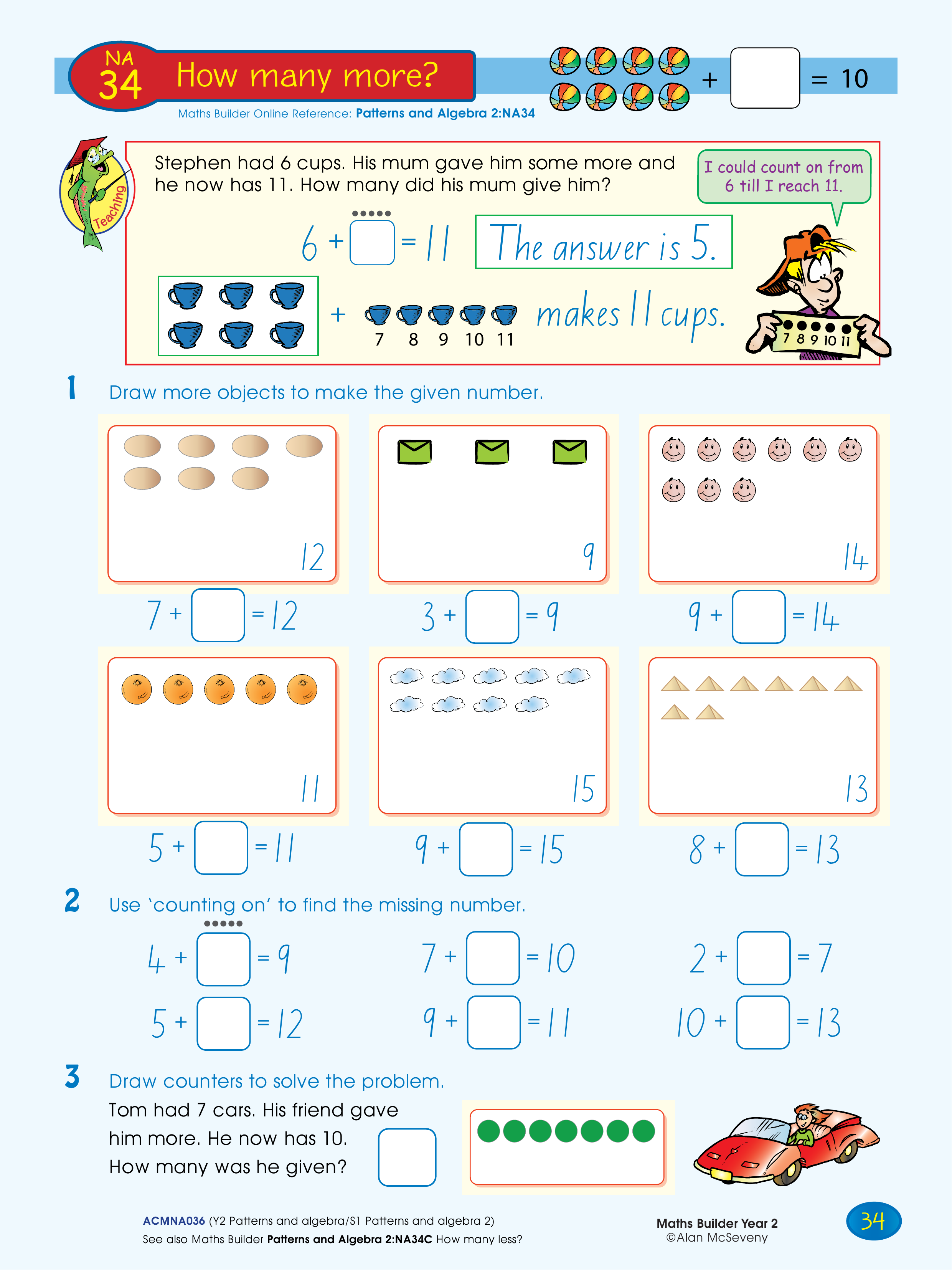 How many more? — worksheet preview