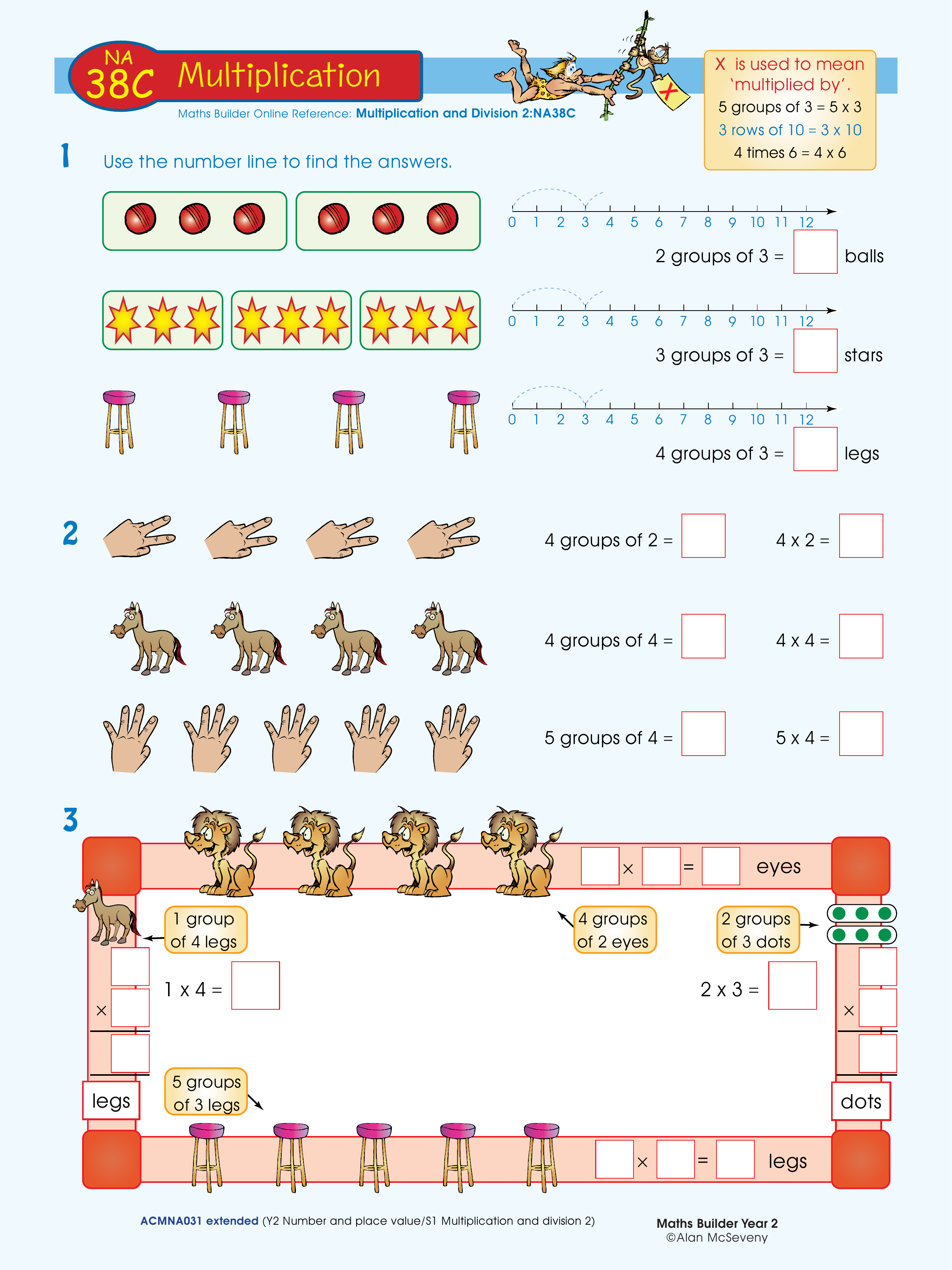 Multiplication — worksheet preview
