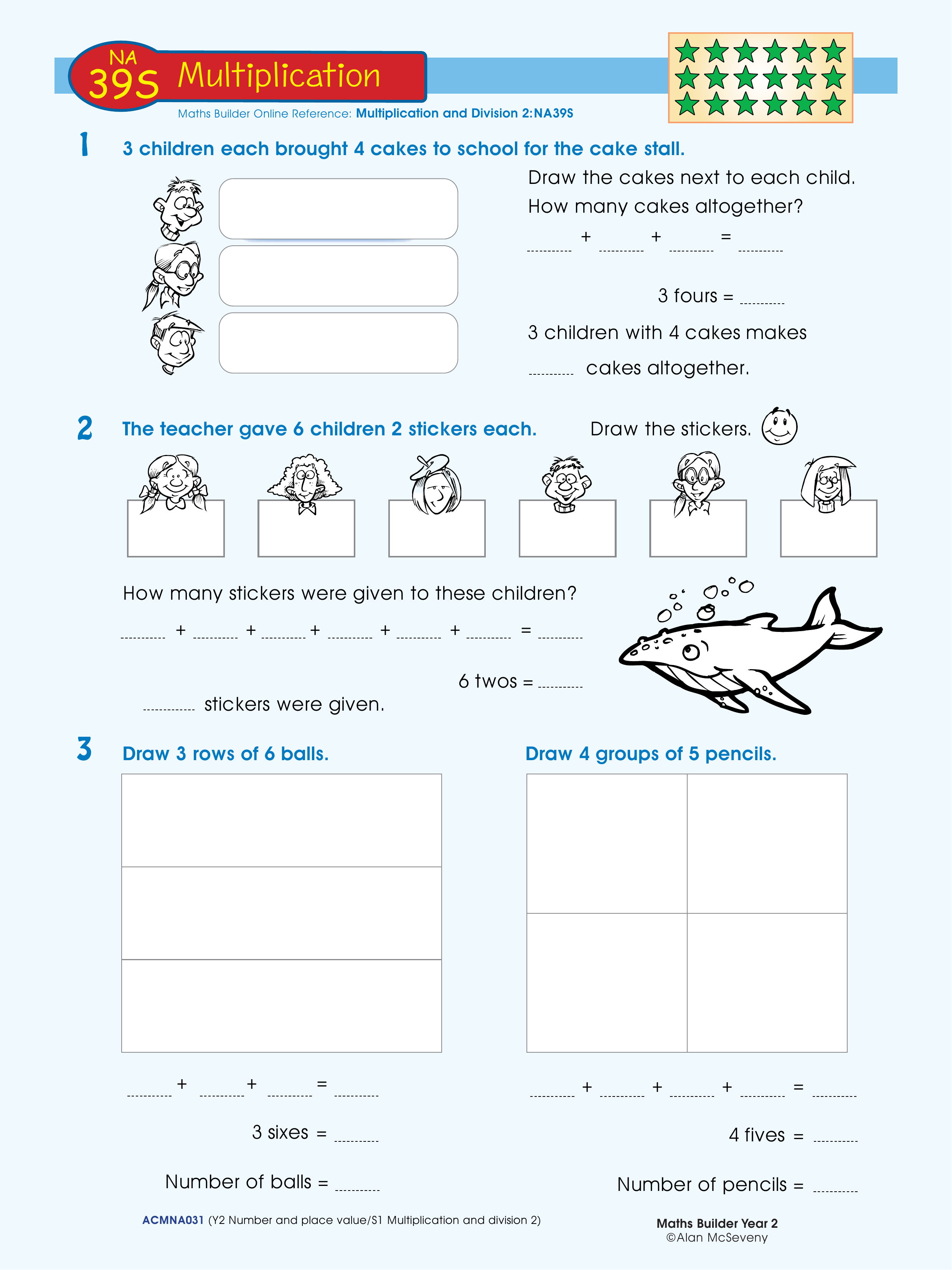 Multiplication — worksheet preview