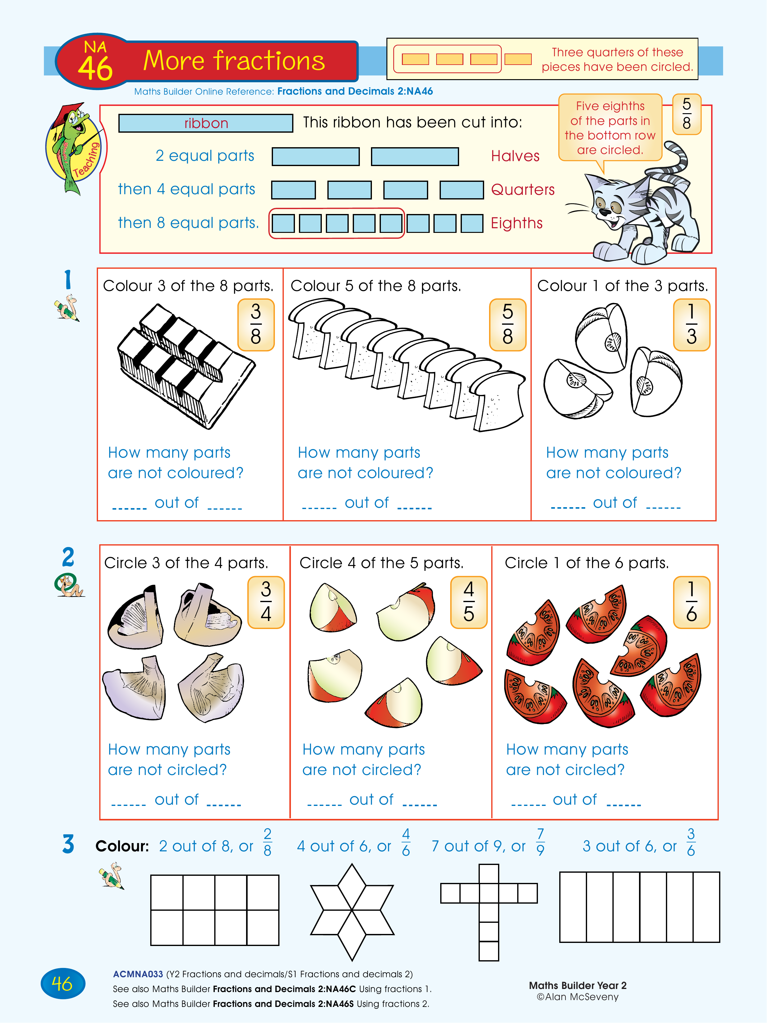 More fractions — worksheet preview
