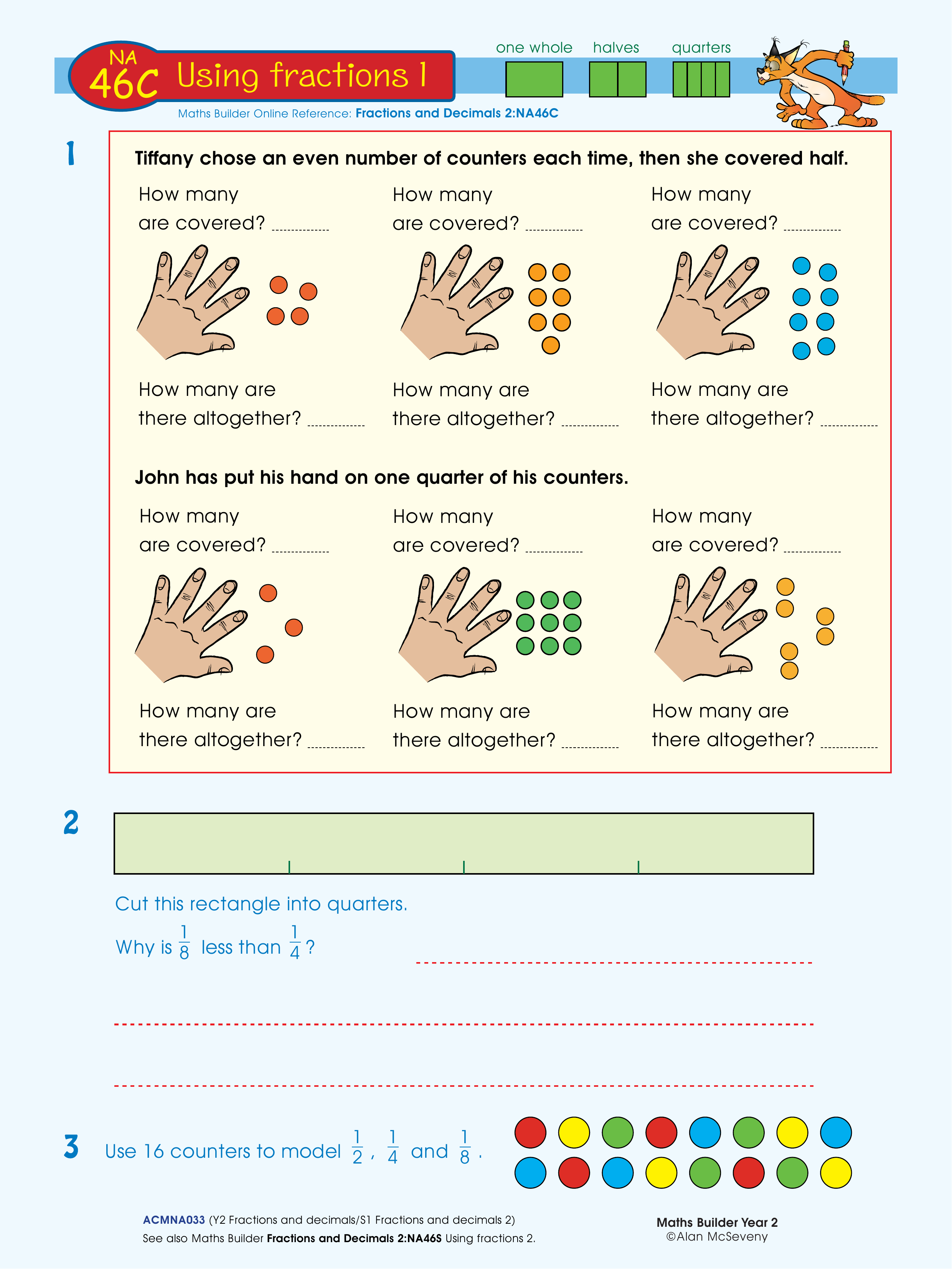 Using fractions 1 — worksheet preview