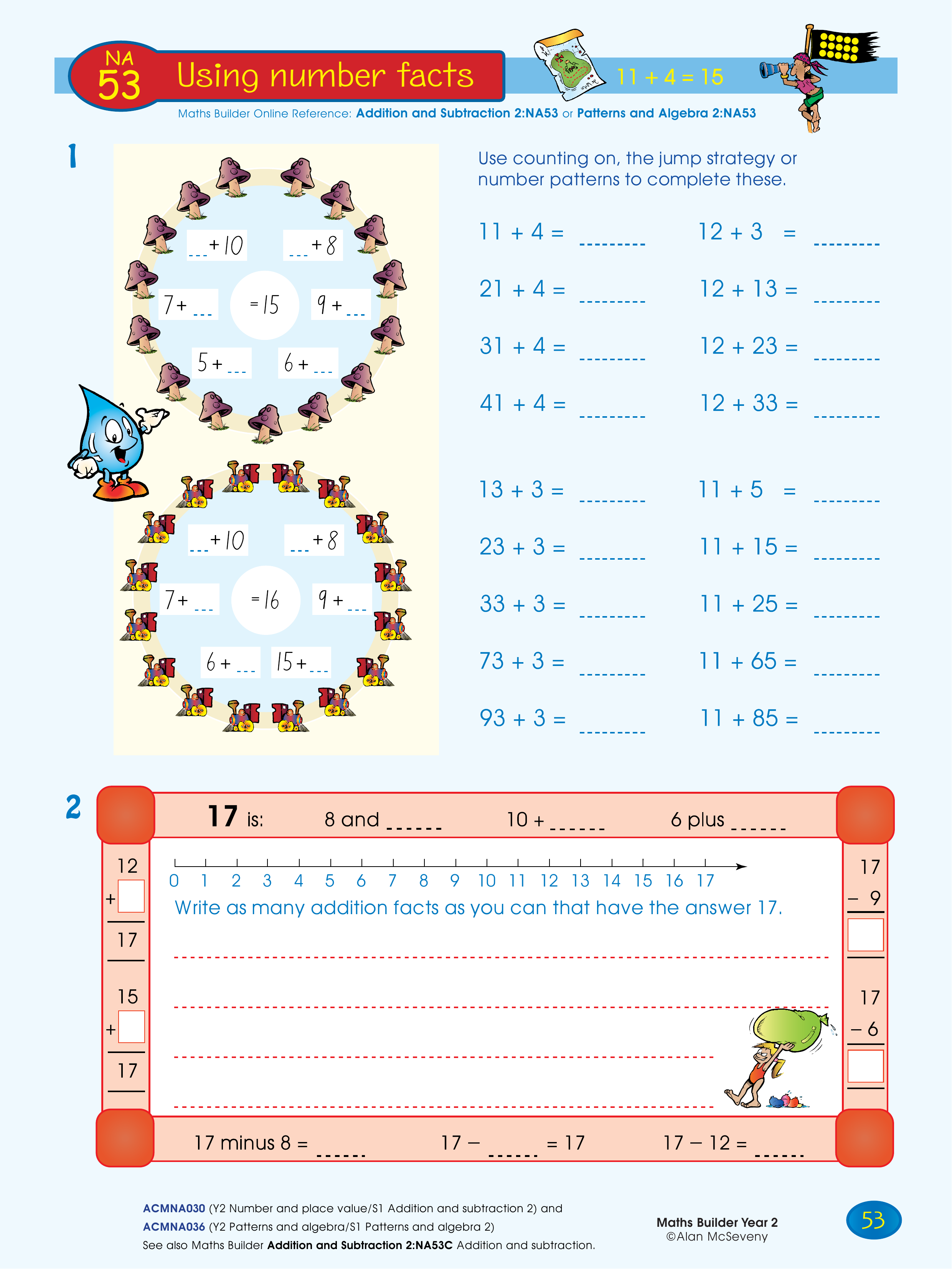 Using number facts — worksheet preview