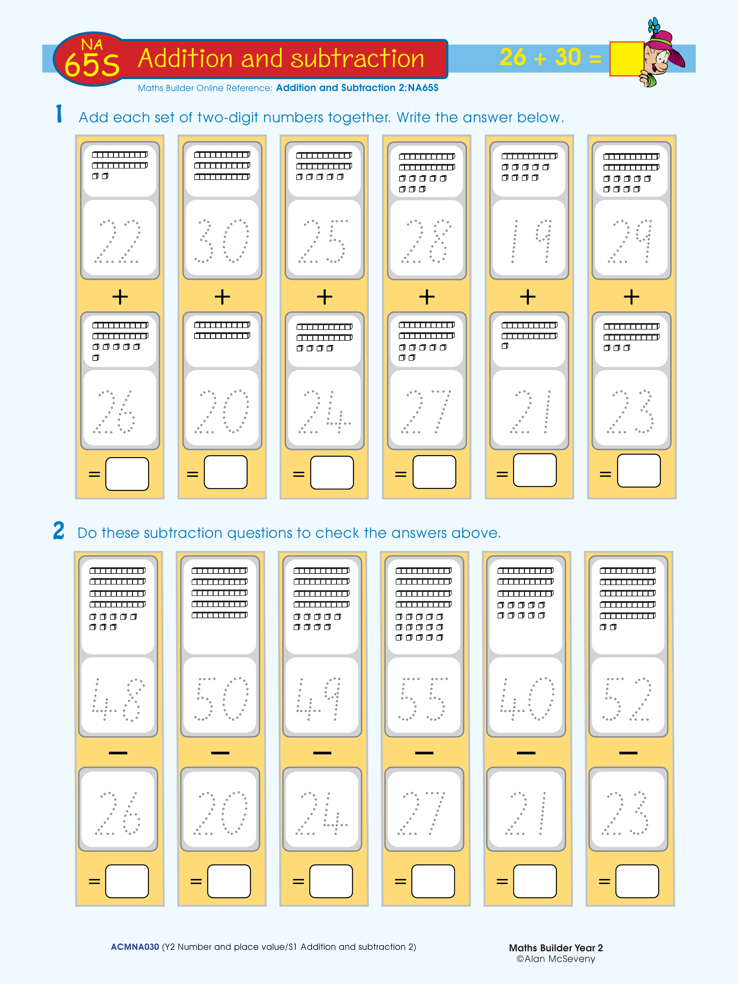 Addition and Subtraction — worksheet preview