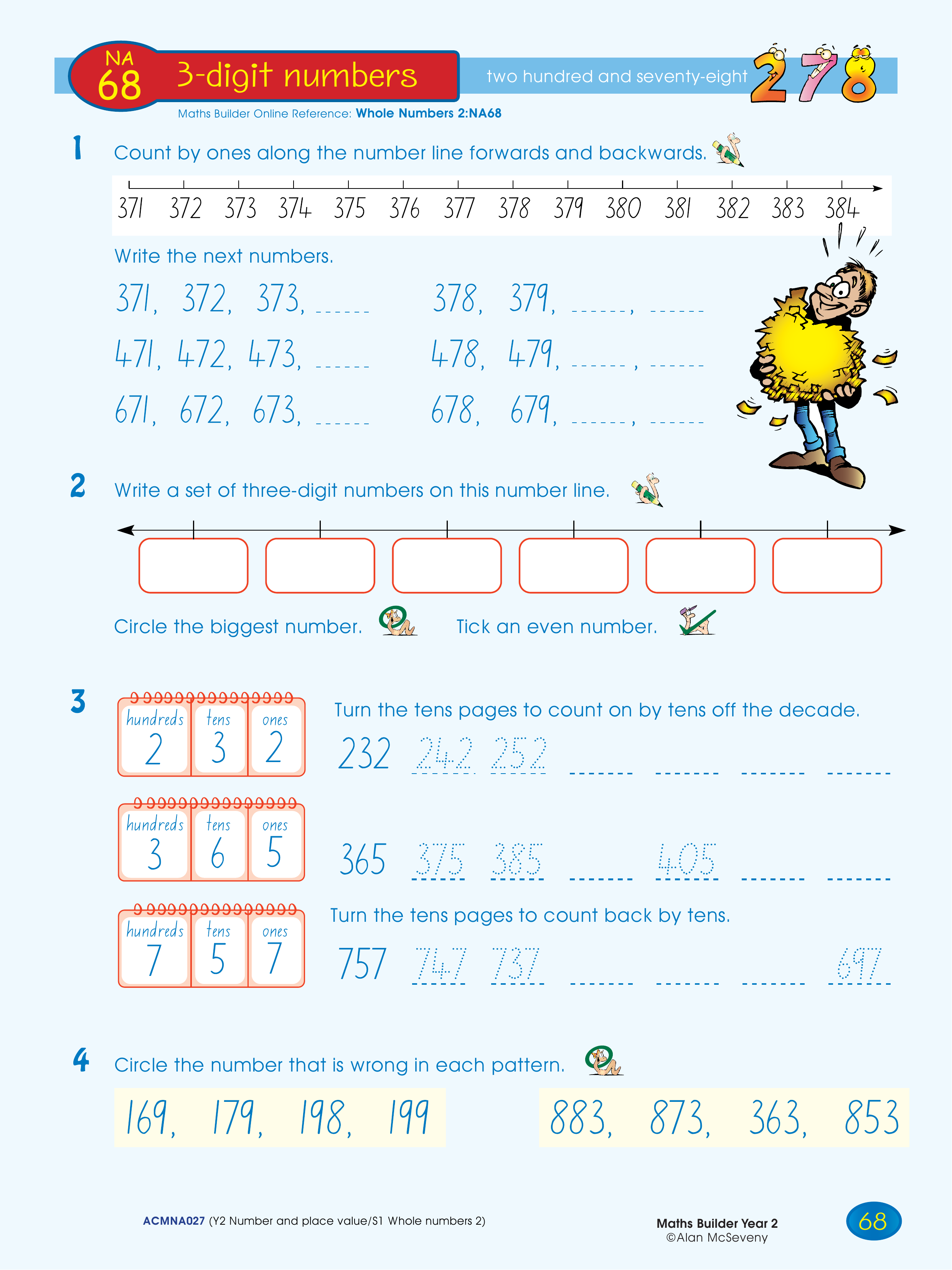 3-digit numbers — worksheet preview