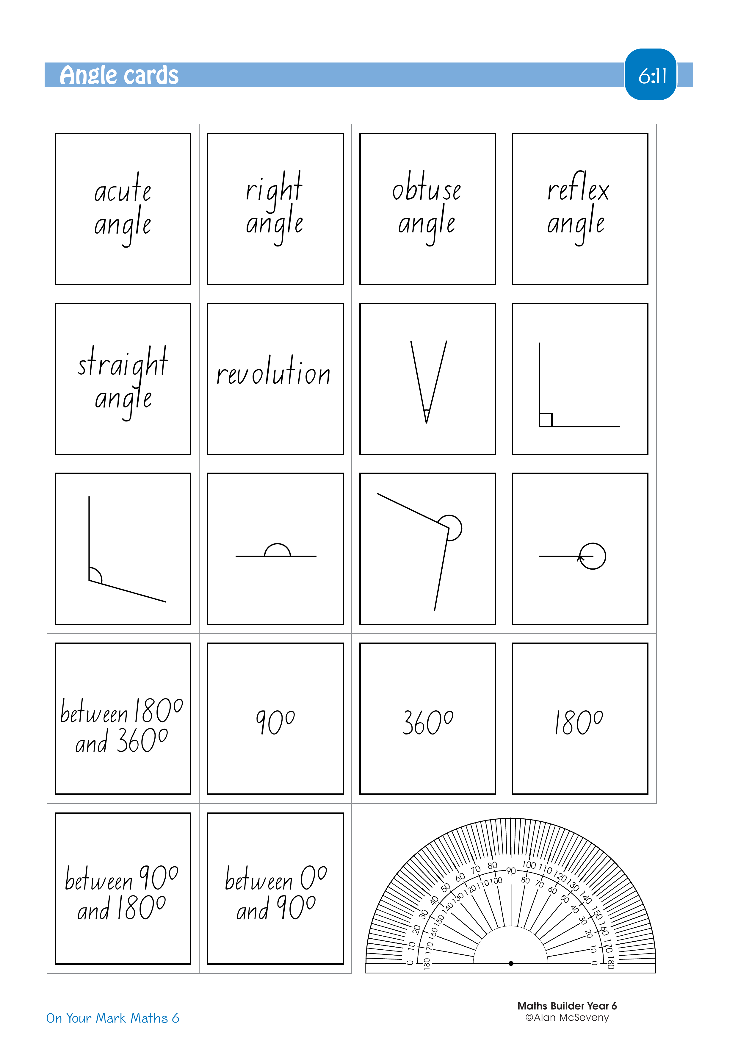 Angle cards — worksheet preview