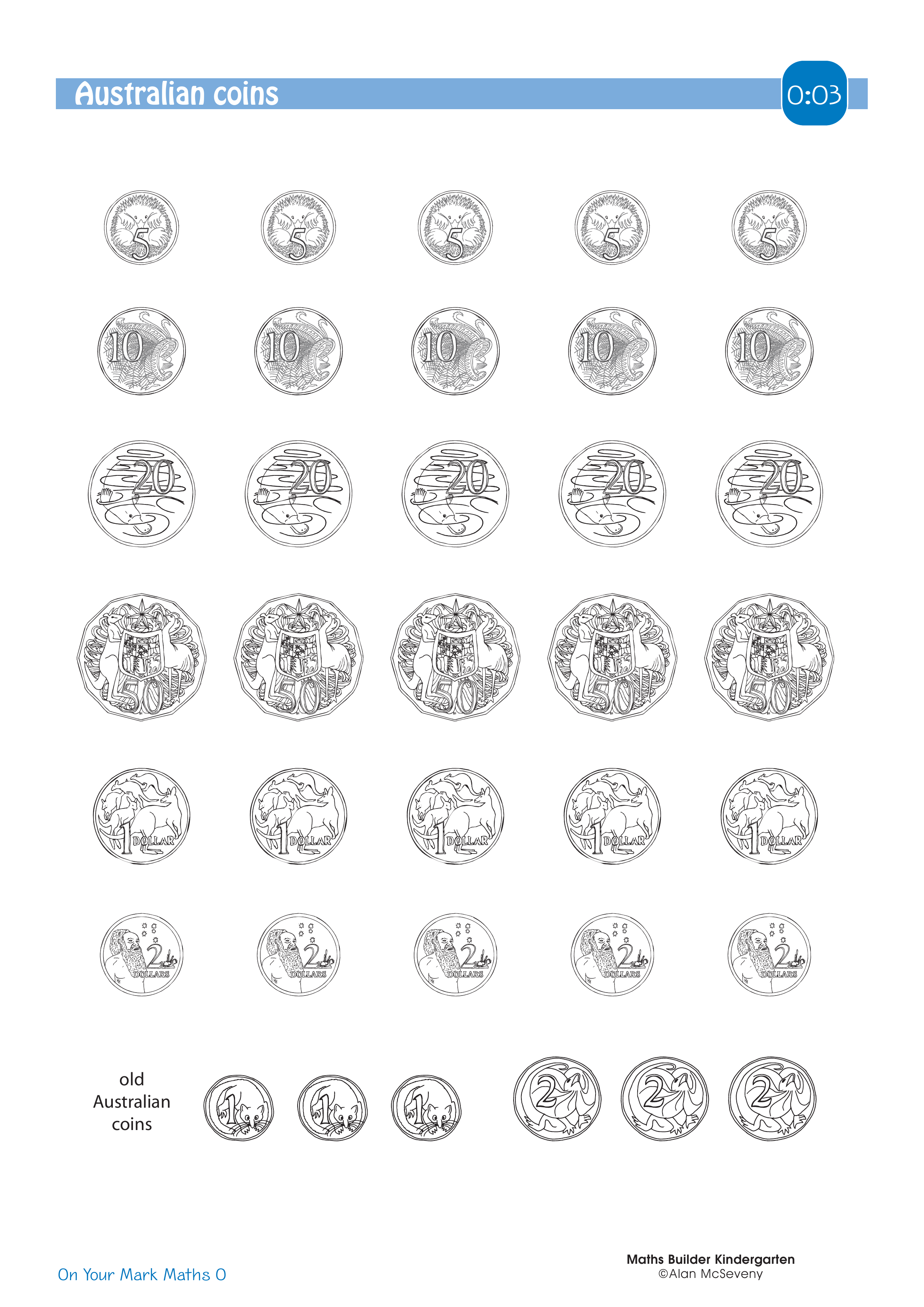 Australian coins — worksheet preview
