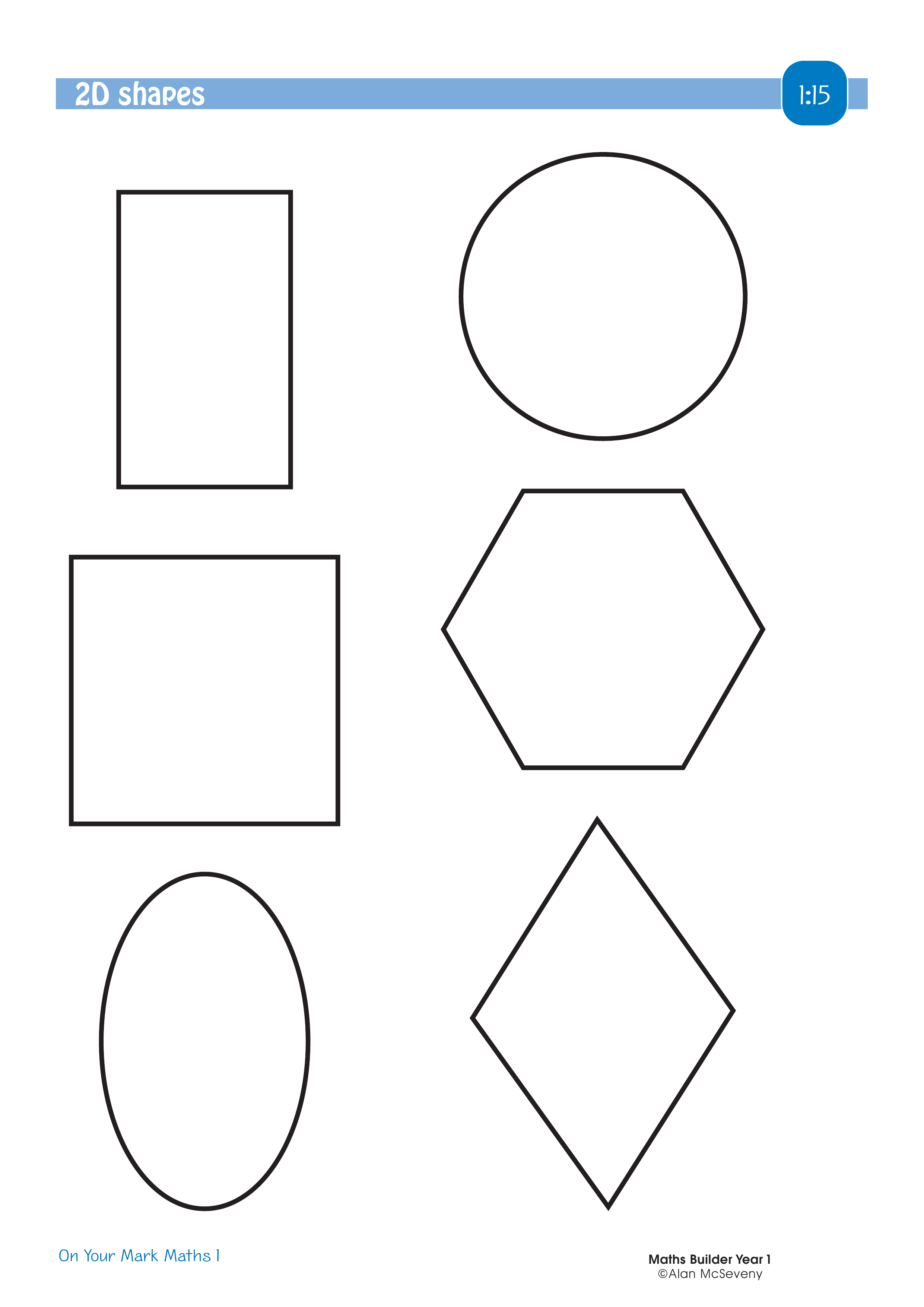 2D shapes — worksheet preview