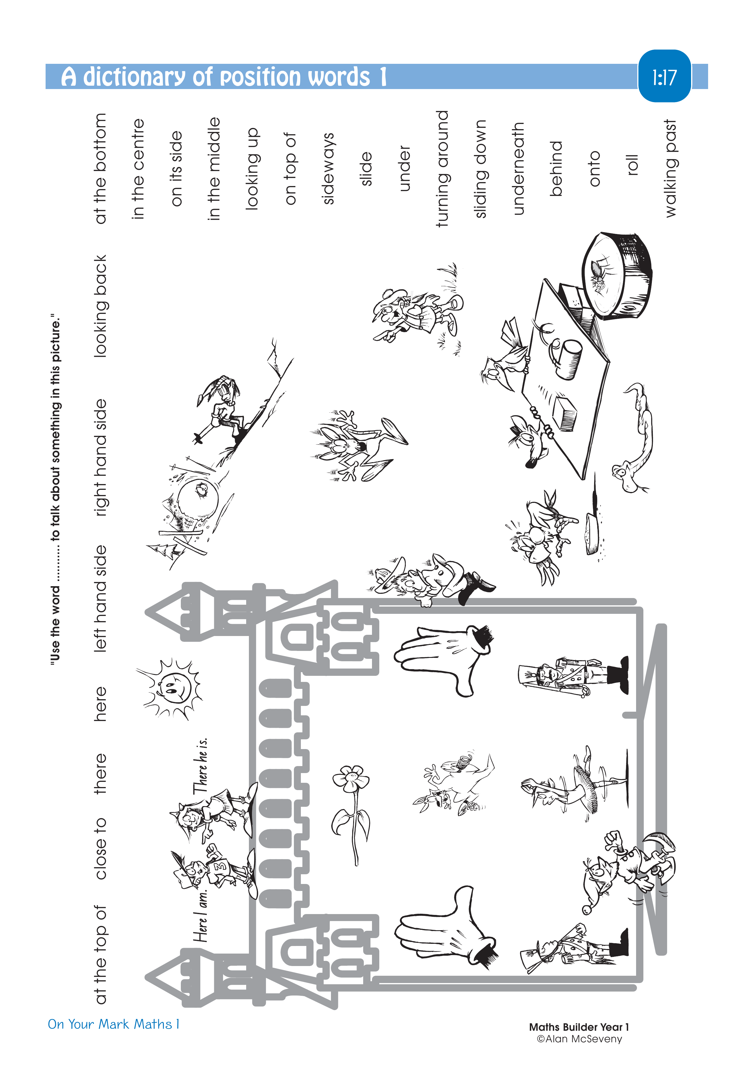 A dictionary of position words 1 — worksheet preview