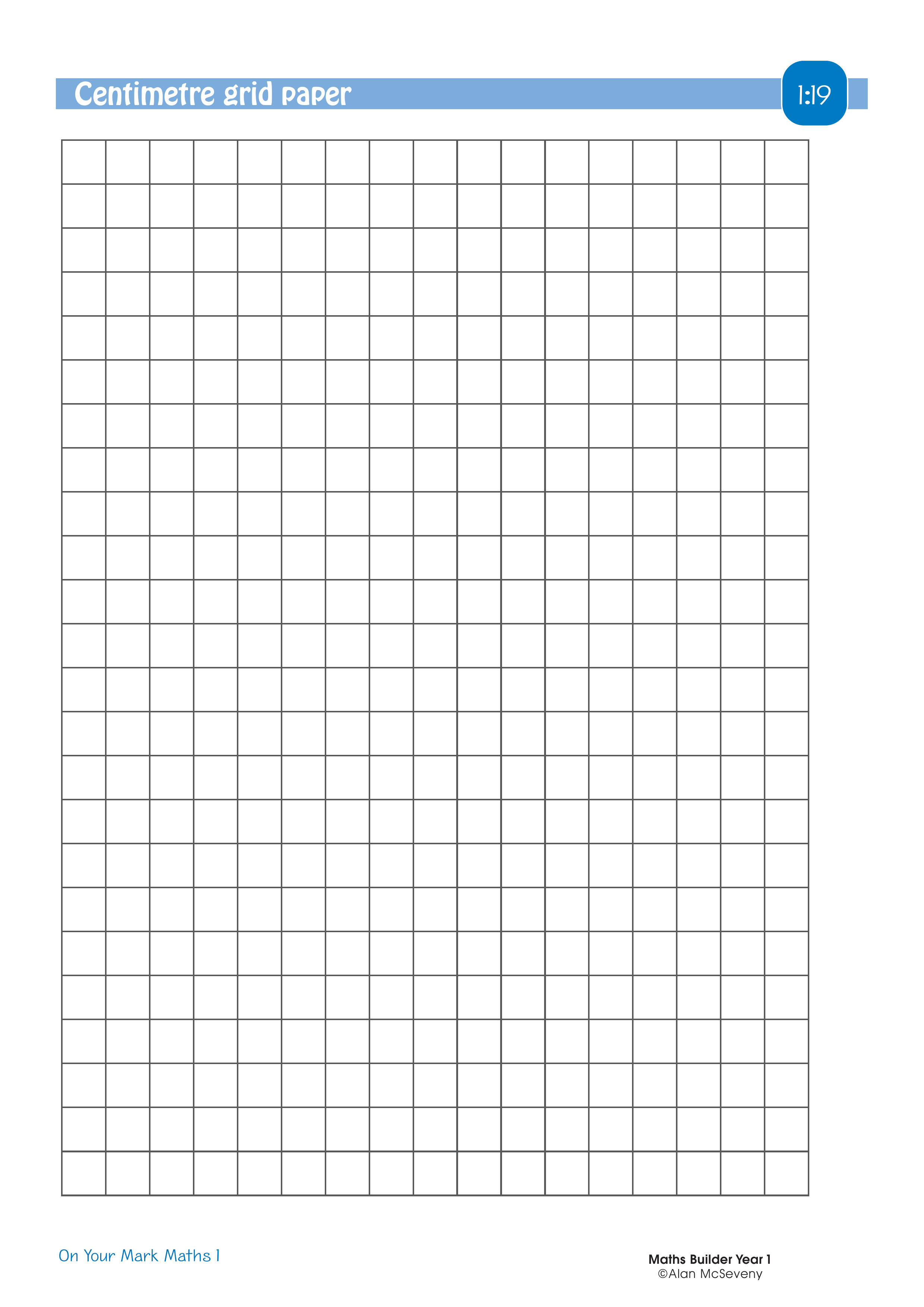 Centimetre grid paper — worksheet preview