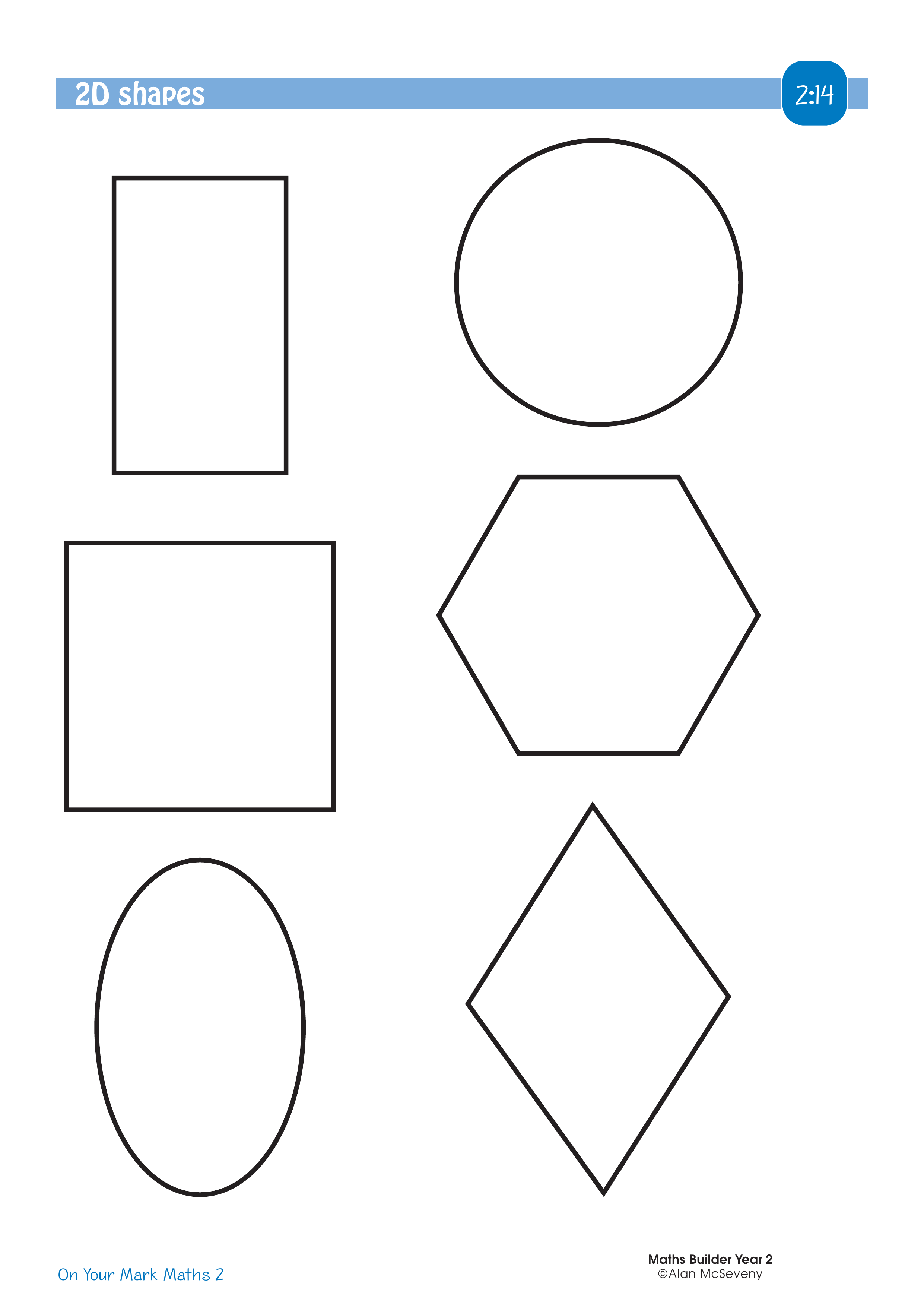 2D shapes — worksheet preview