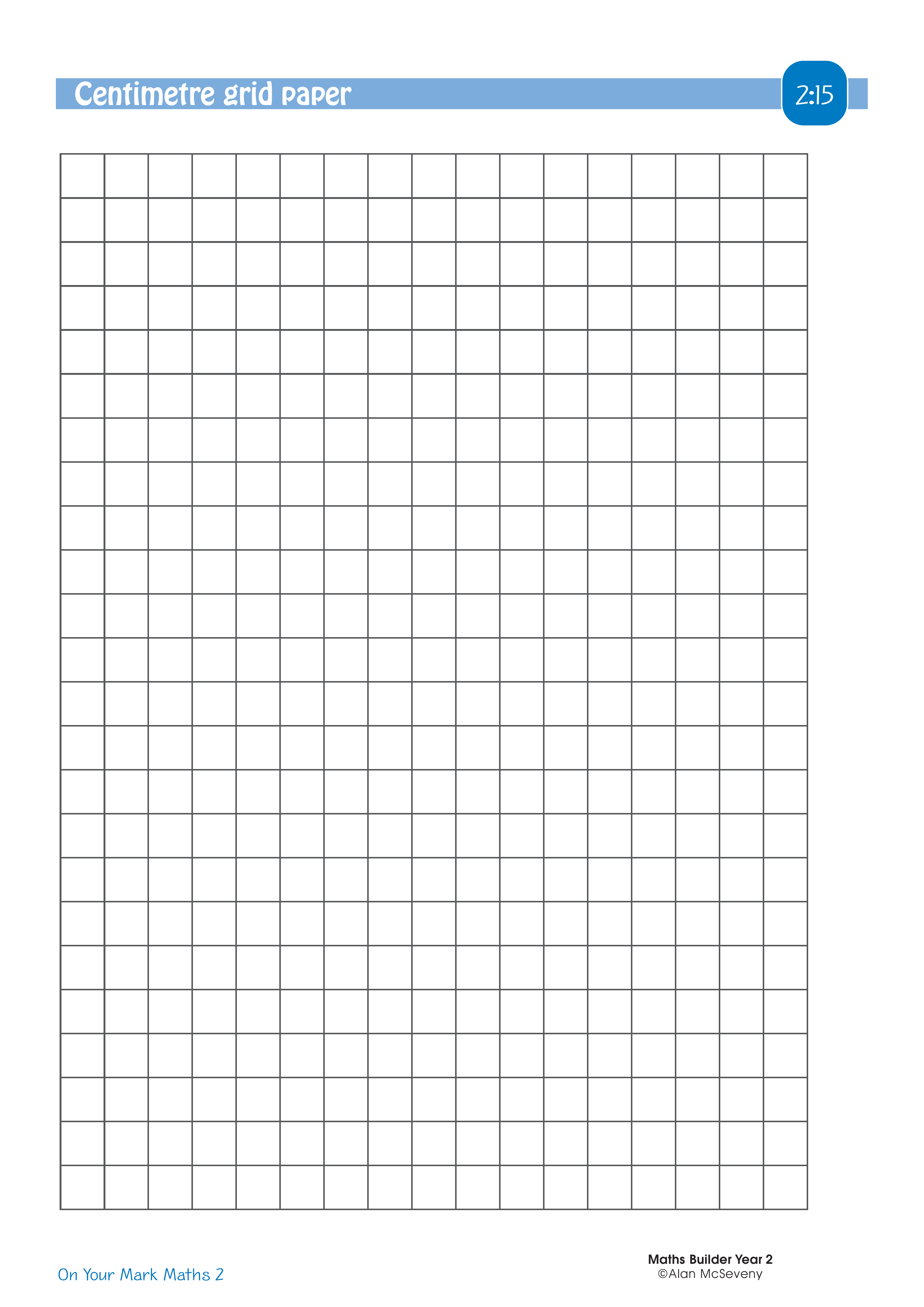 Centimetre grid paper — worksheet preview