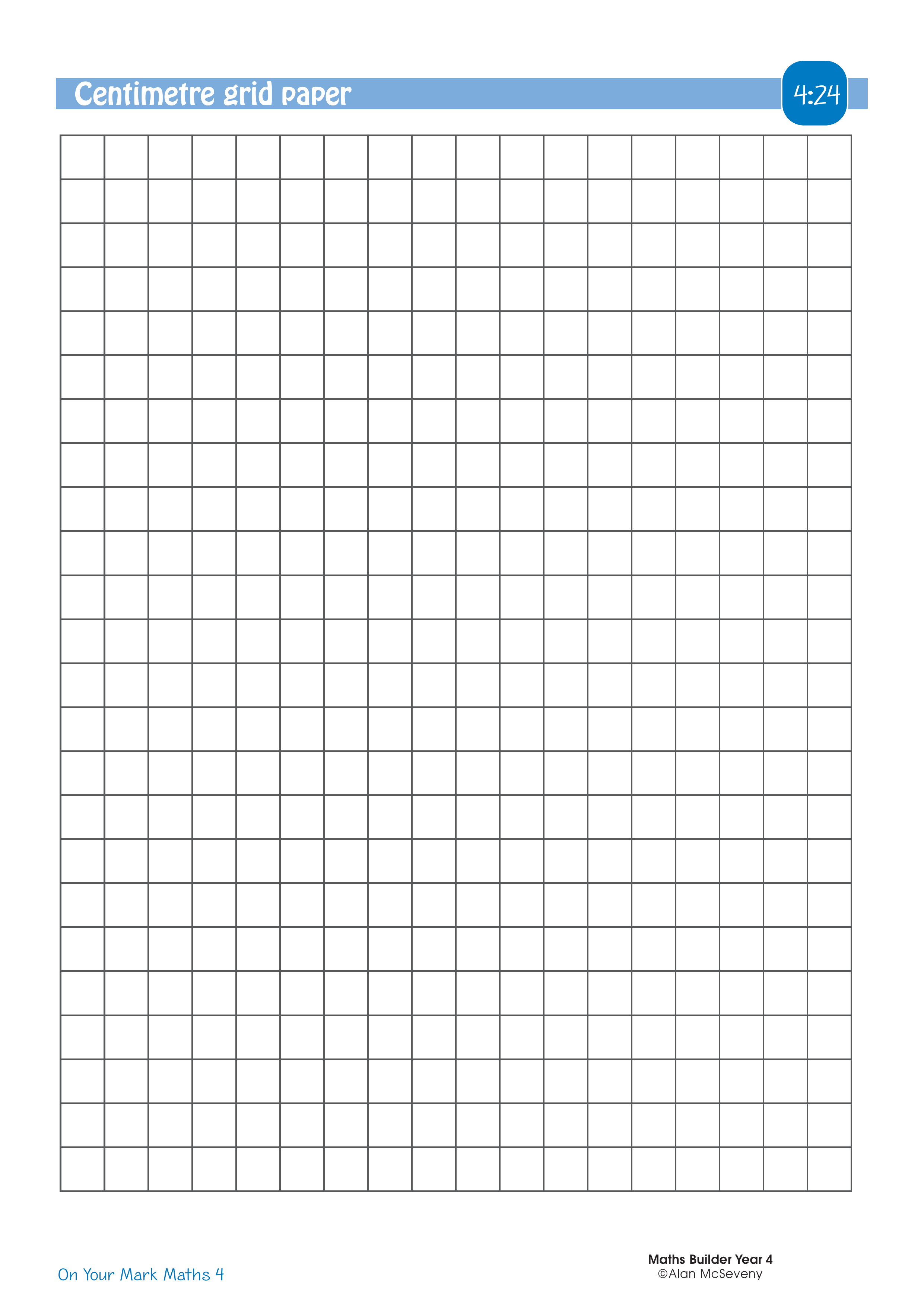 Centimetre grid paper — worksheet preview