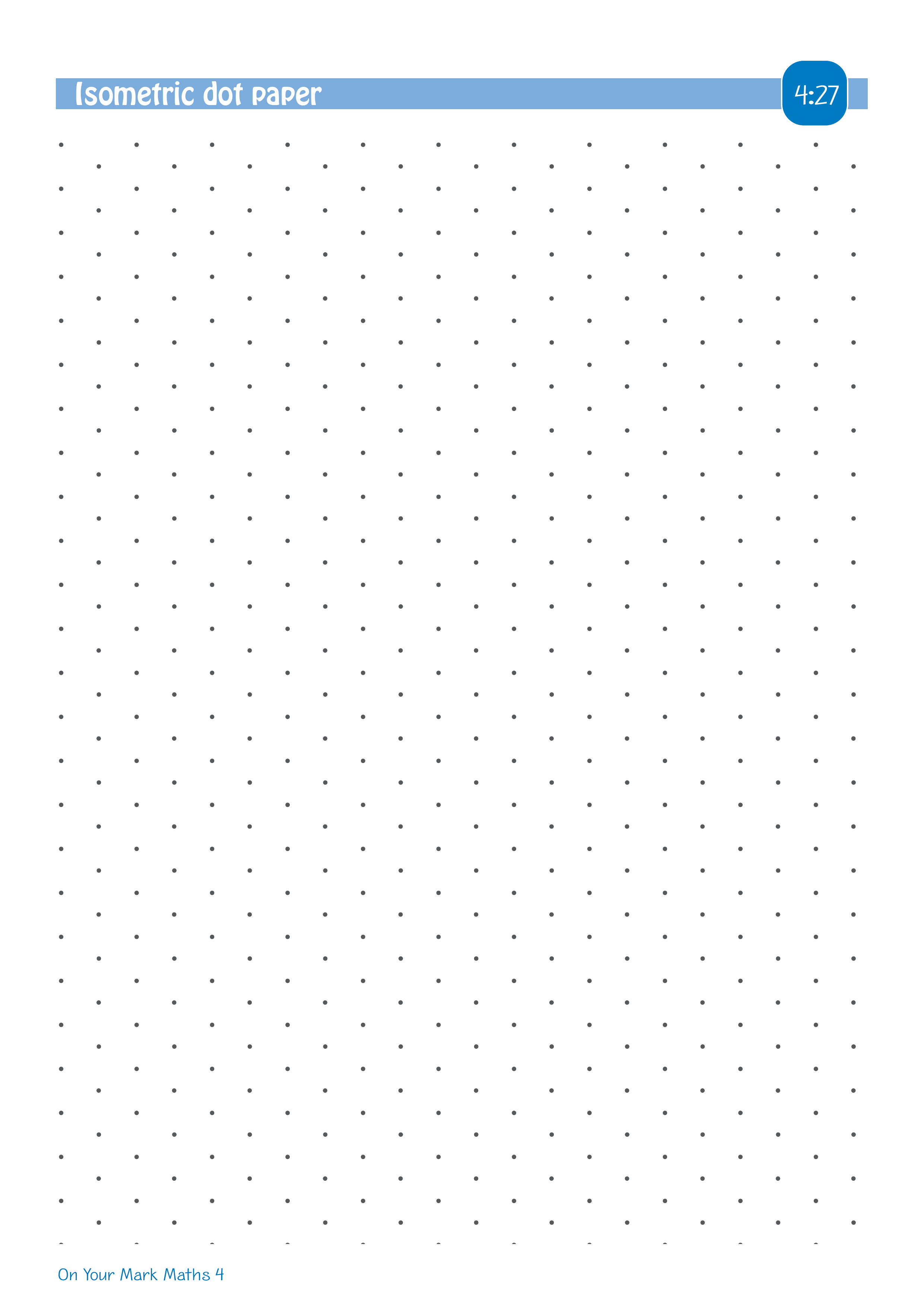 Isometric dot paper — worksheet preview
