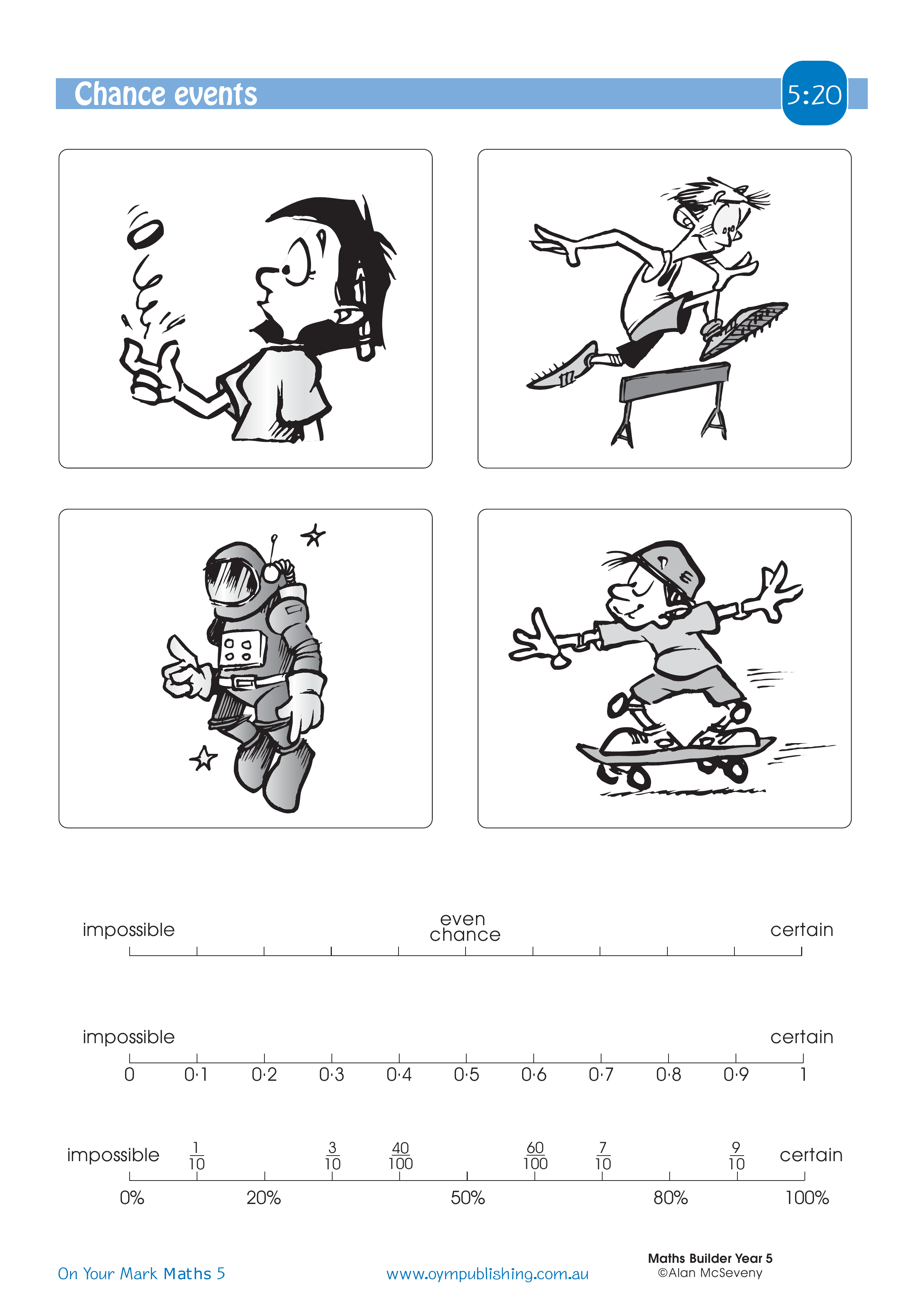 Chance events — worksheet preview