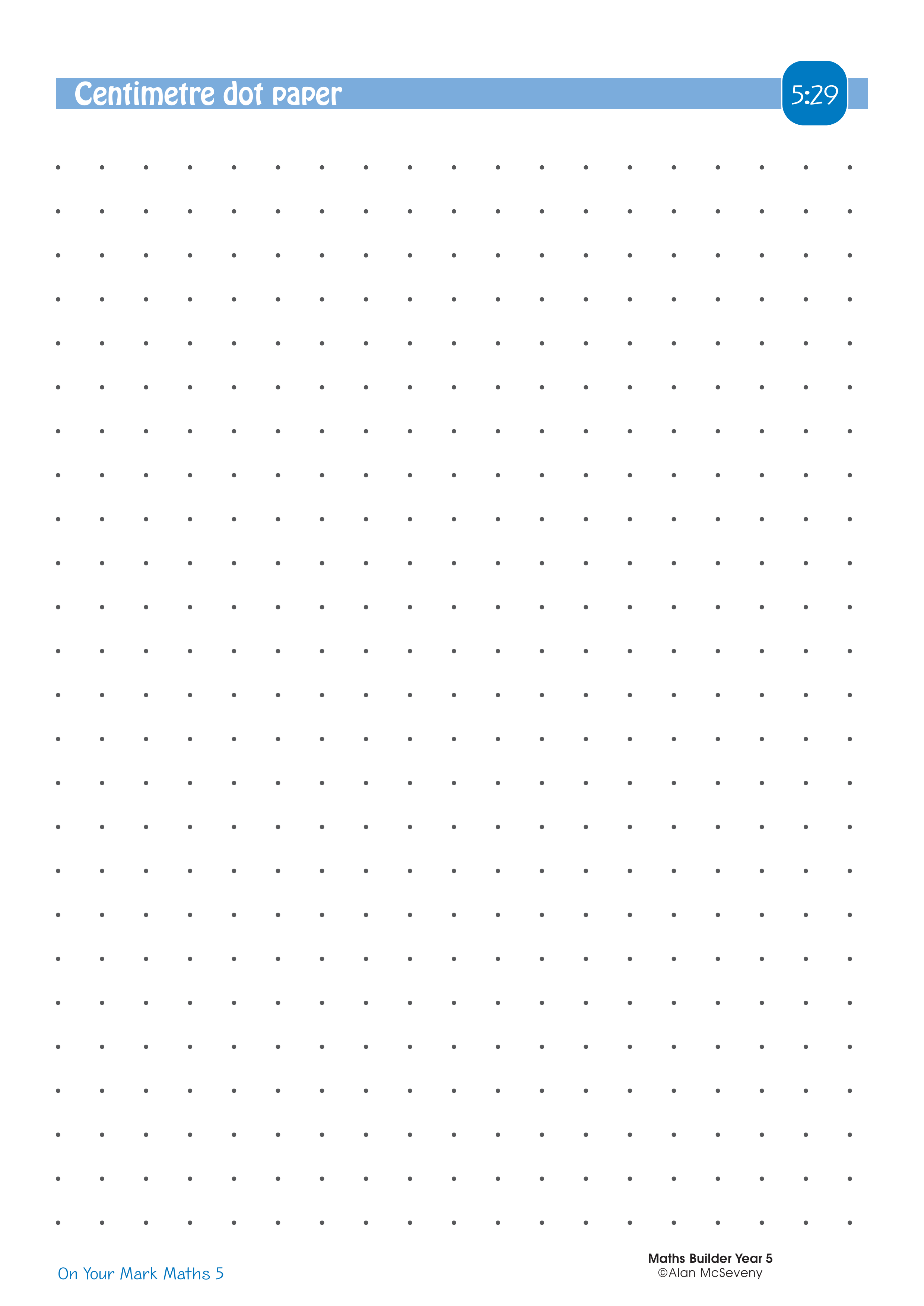 Centimetre dot paper — worksheet preview