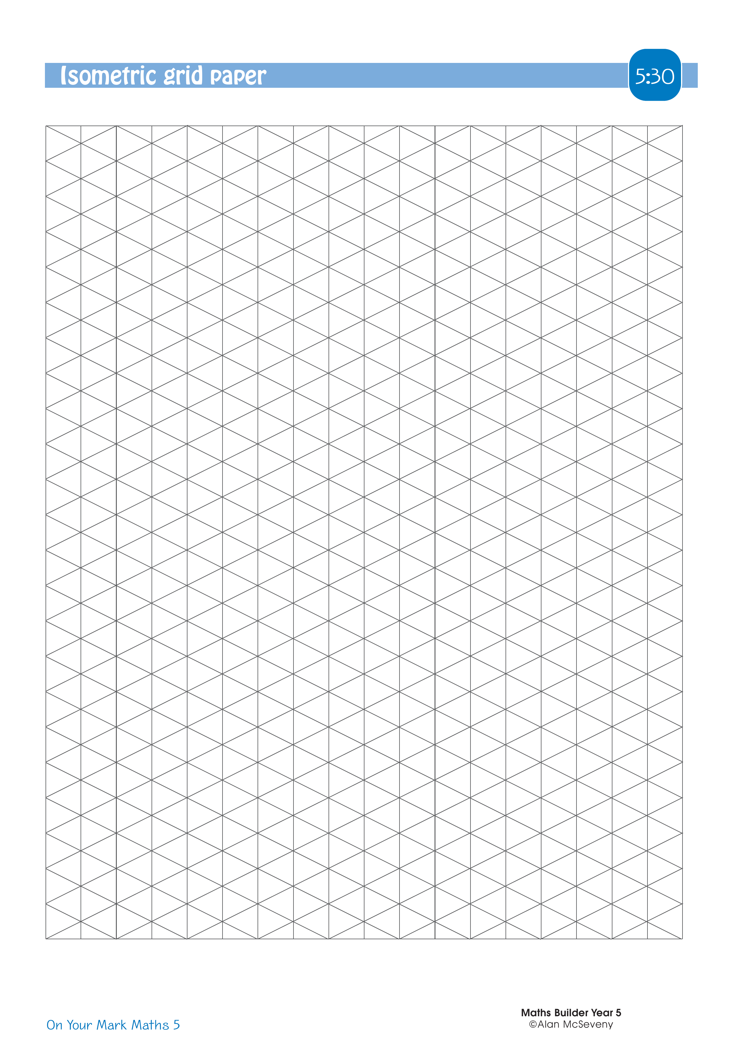 Isometric grid paper — worksheet preview