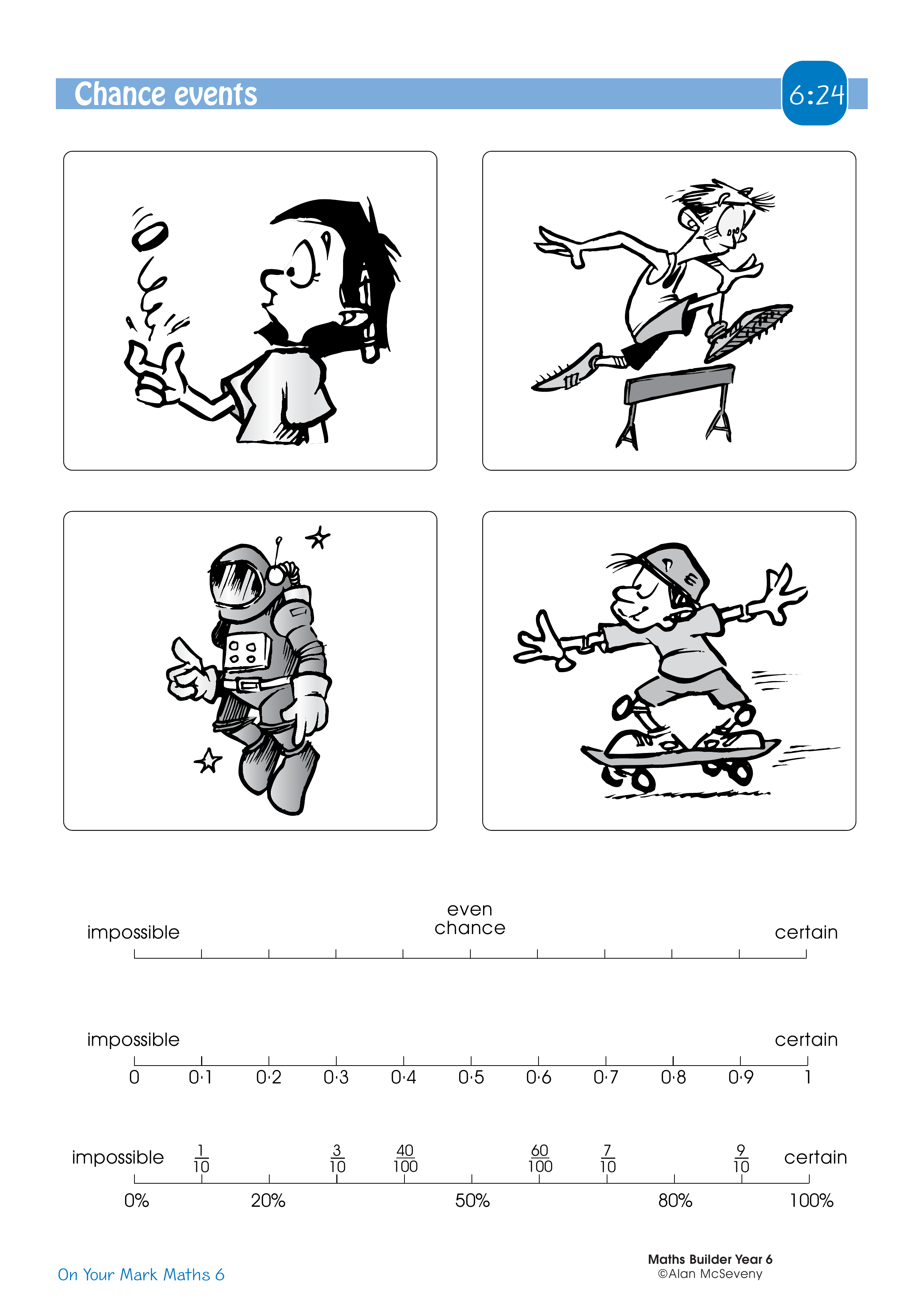 Chance events — worksheet preview