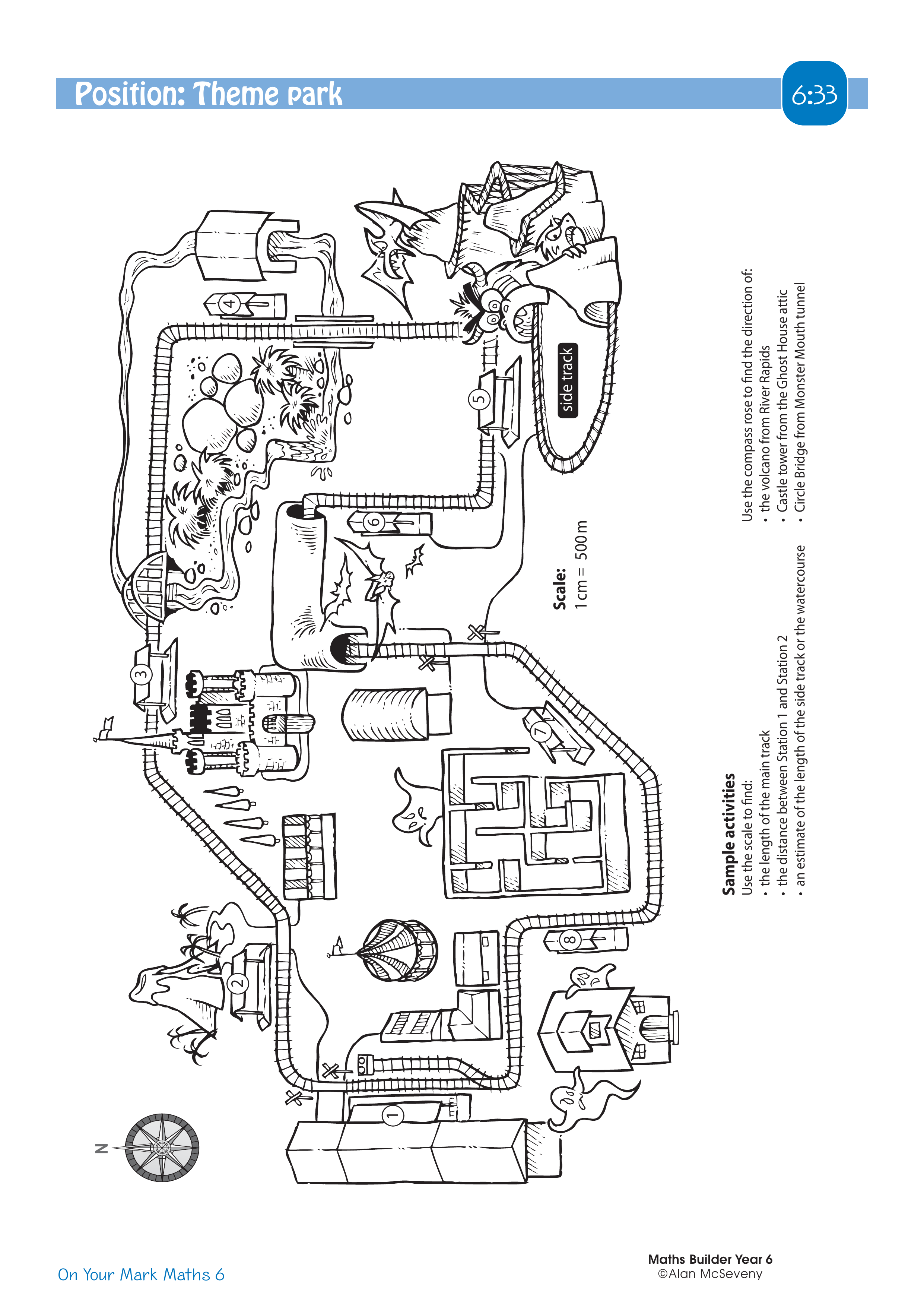 Position: Theme park — worksheet preview