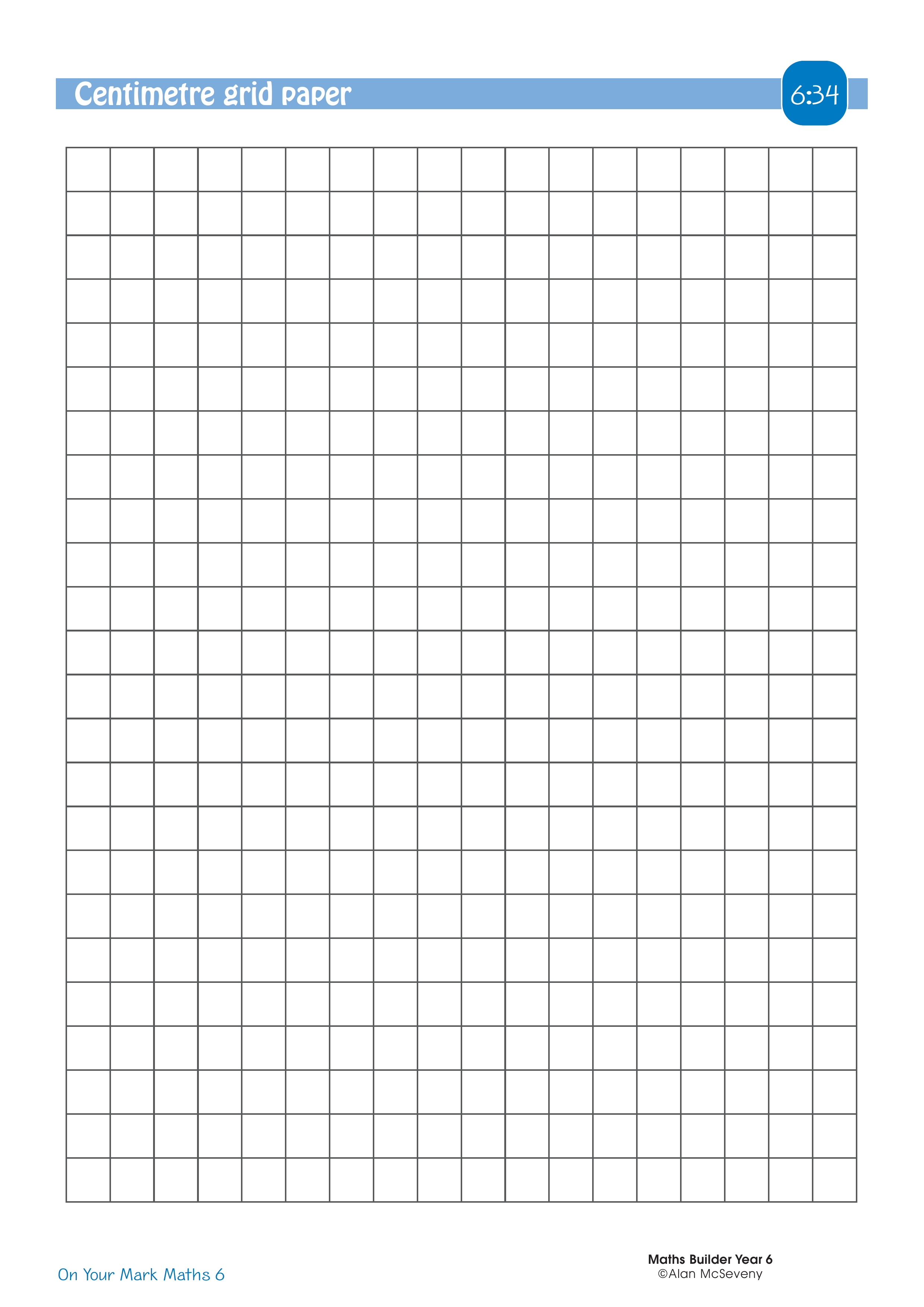 Centimetre grid paper — worksheet preview