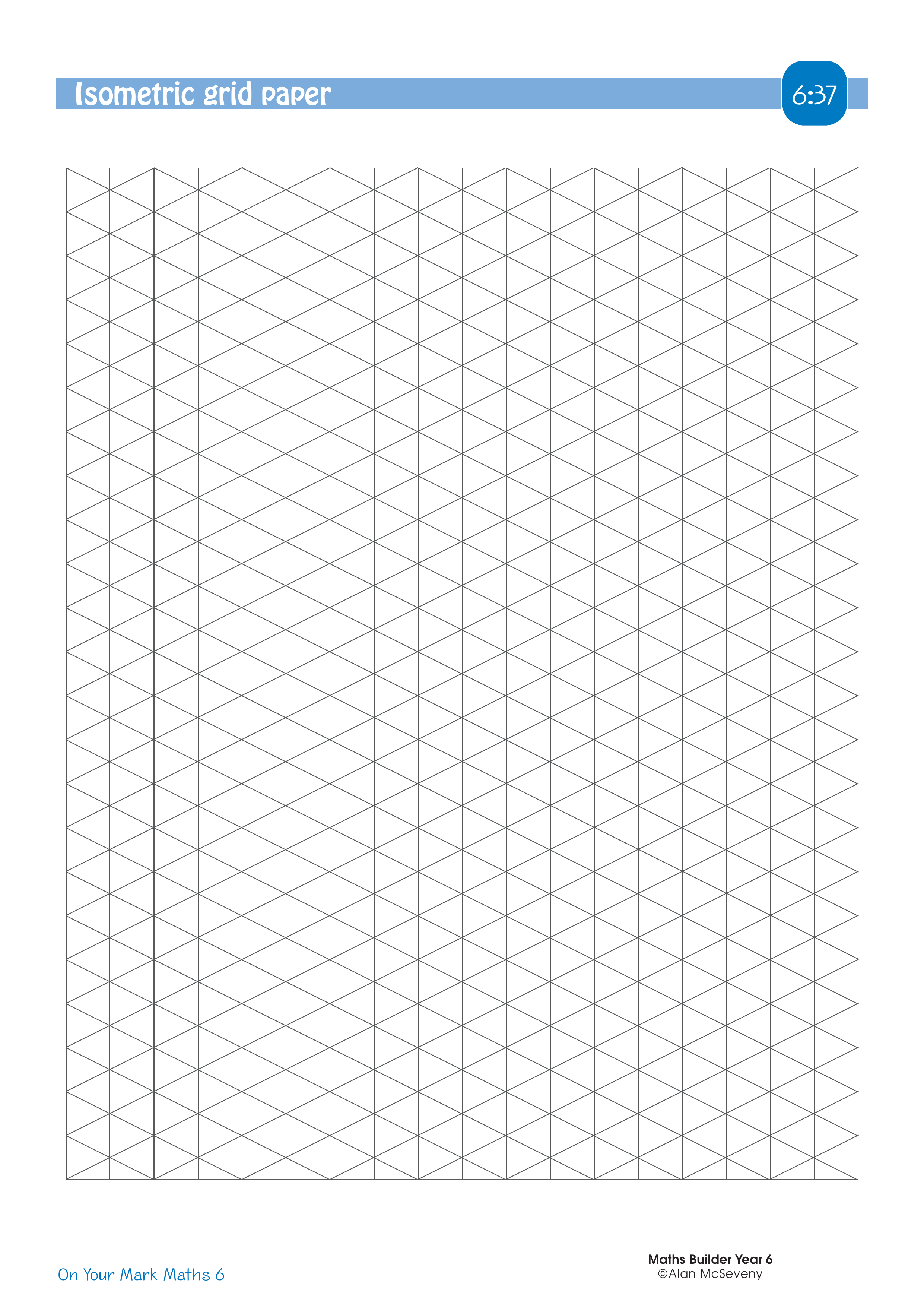 Isometric grid paper — worksheet preview